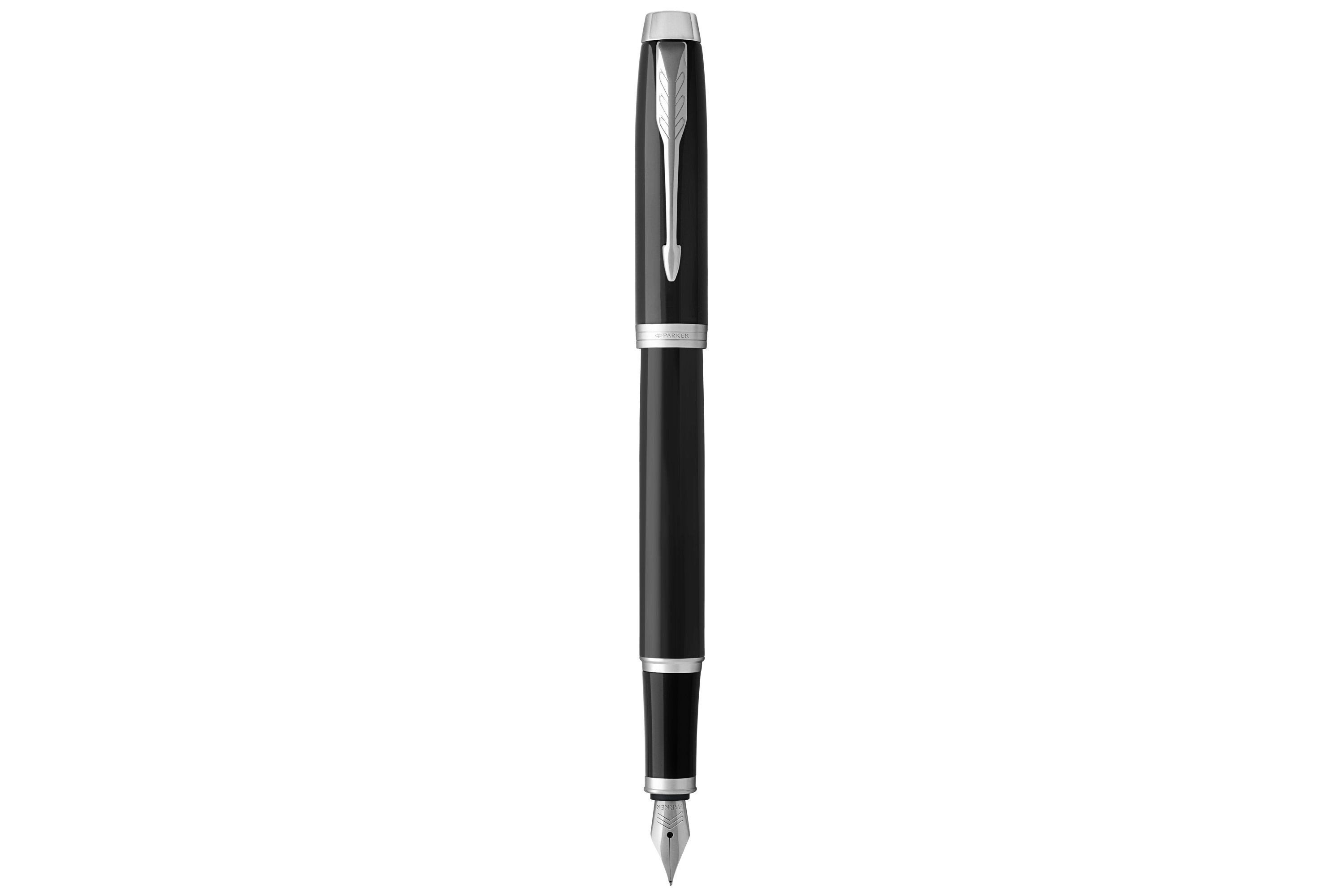 PARKER IM ESSENTIEL Stylo plume, Acier, Plume fine, encre bleue, Coffret  cadeau