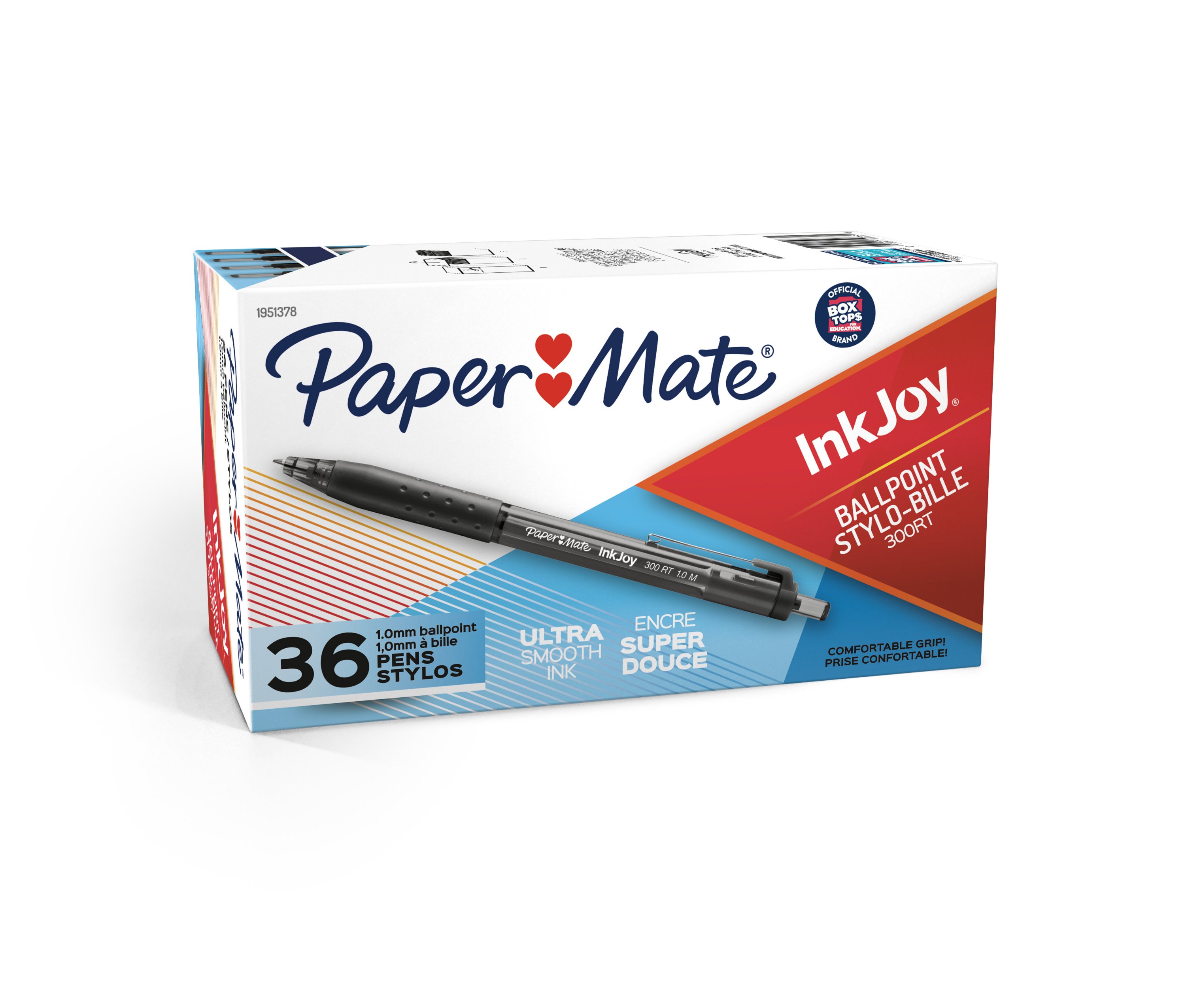 Medium Point Paper Mate InkJoy 300RT Retractable Ballpoint Pens Black 12 