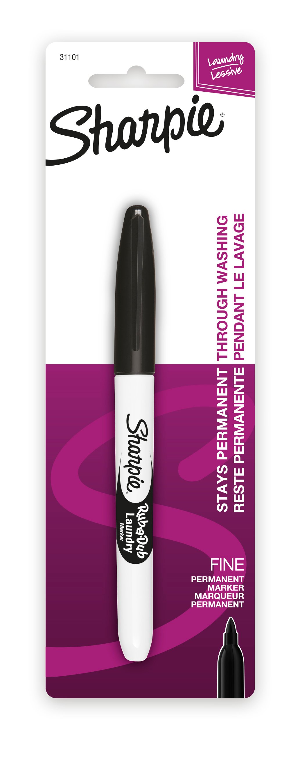 Sharpie Rub-A-Dub Permanent Laundry Marker Fine Black -  (PACK OF 2) - PERMANENT MARKER