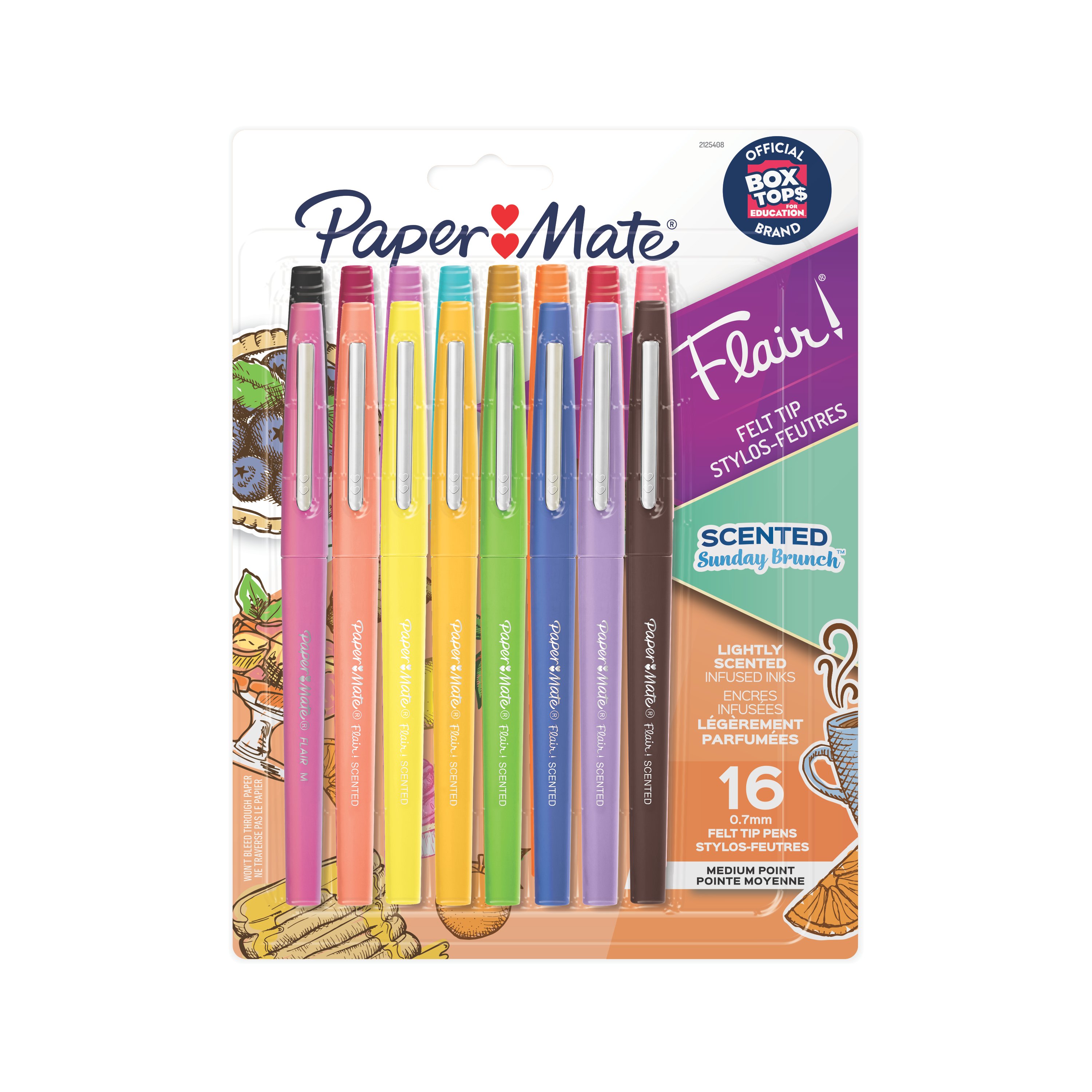 Stylos Flair Paper Mate avec pointe en feutre, parfumés, pointe moyenne  (0,7mm)