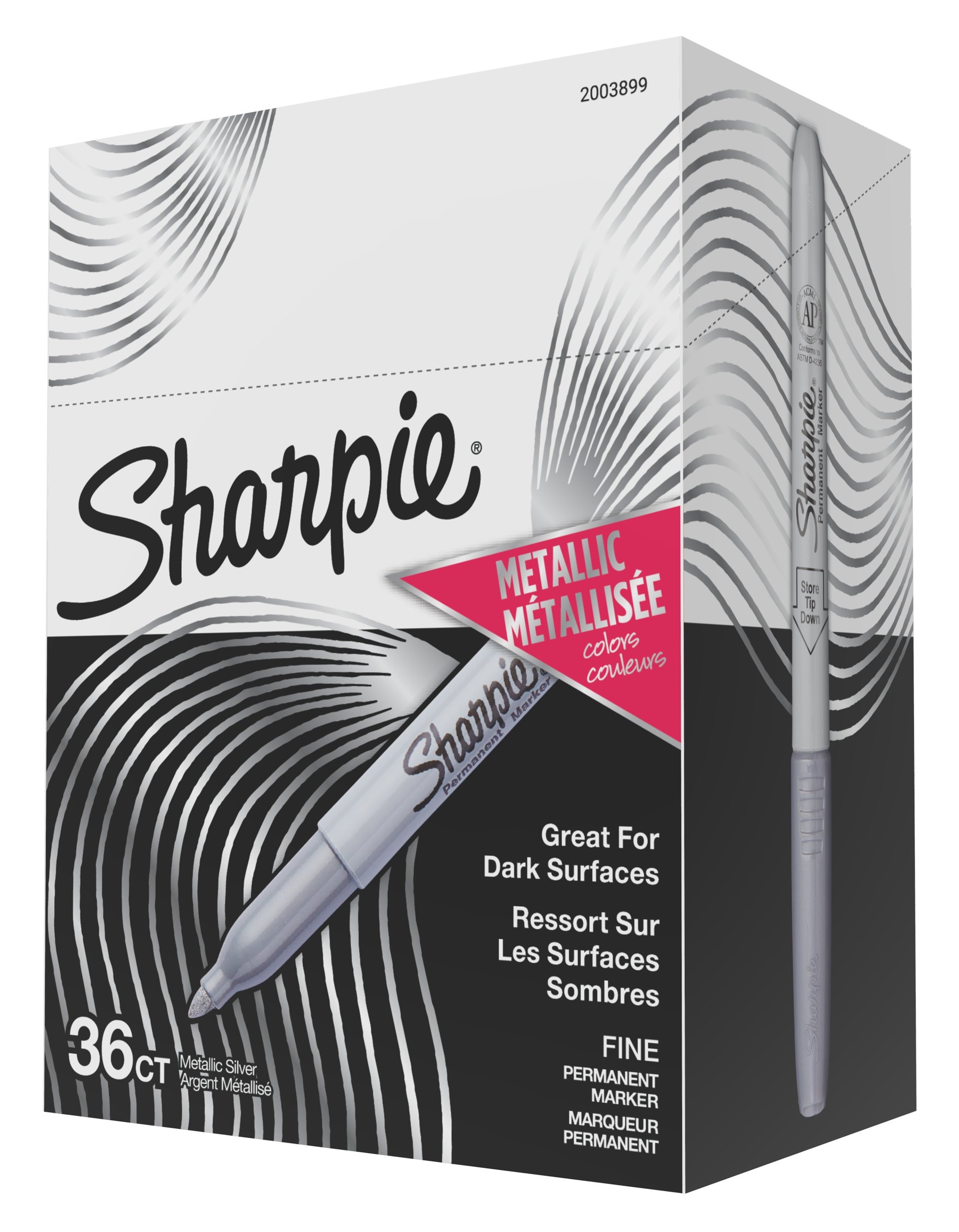 Sharpie Metallic Permanent Marker - Fine Pen Point - Bold Marker  PointAlcohol Based Ink - 6 / Set - R&A Office Supplies