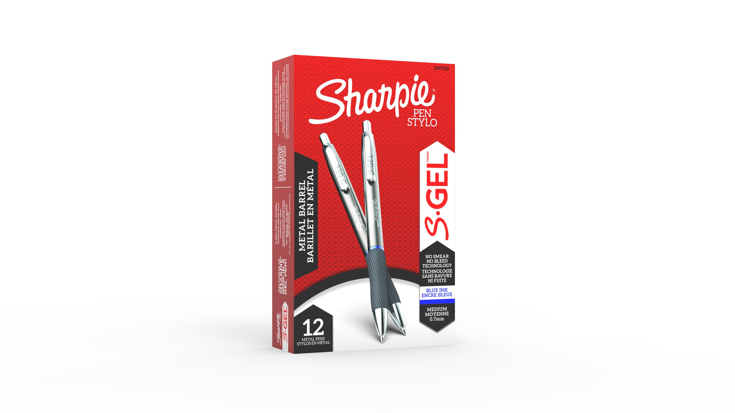 Sharpie S Gel Metal Barrel Gel Pens Medium Point 0.7 mm Gunmetal Barrel  Blue Ink Pack Of 2 Pens - Office Depot