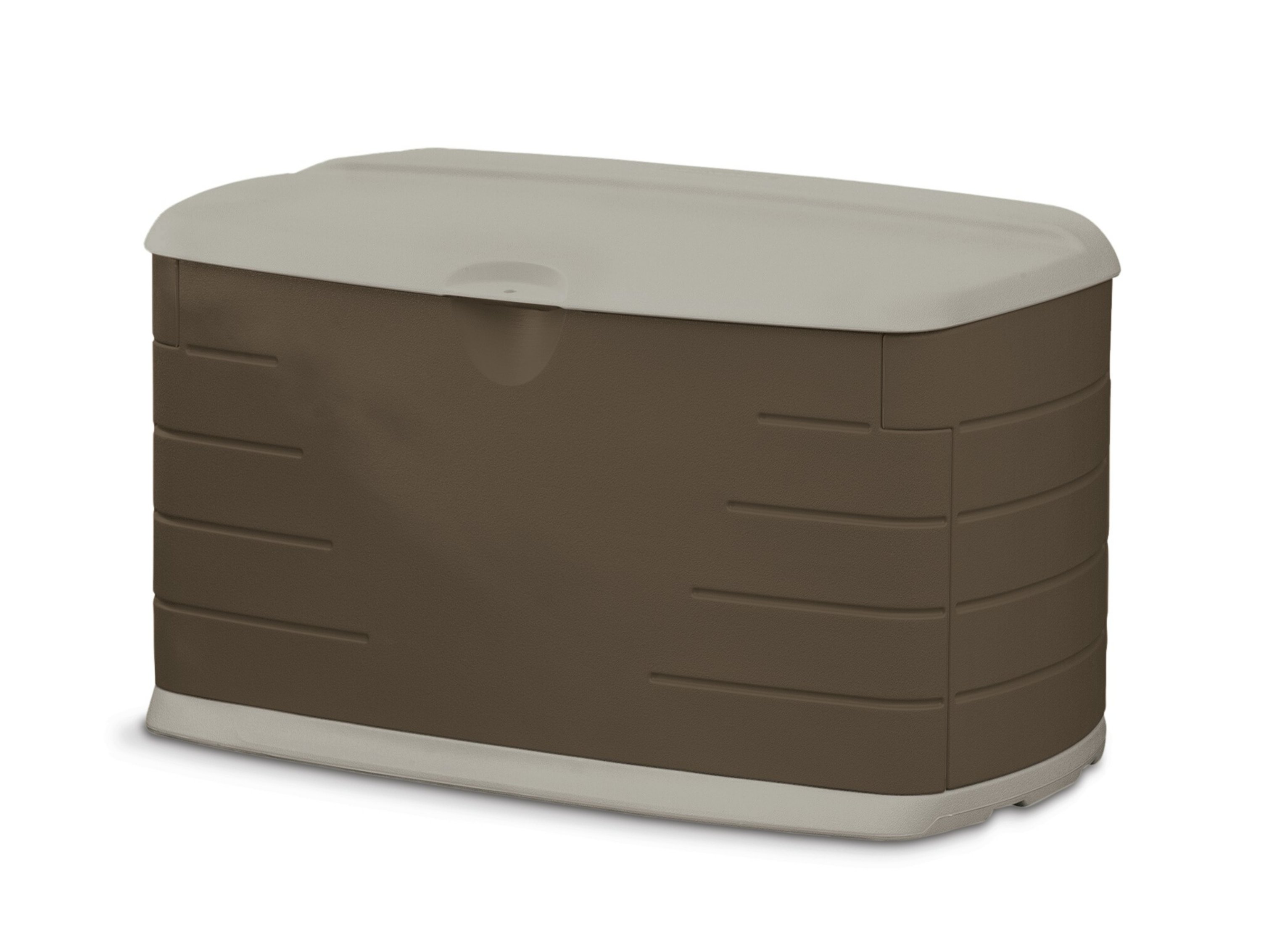 Rubbermaid Outdoor Extra-Large Deck Box with Seat, Gray & Brown