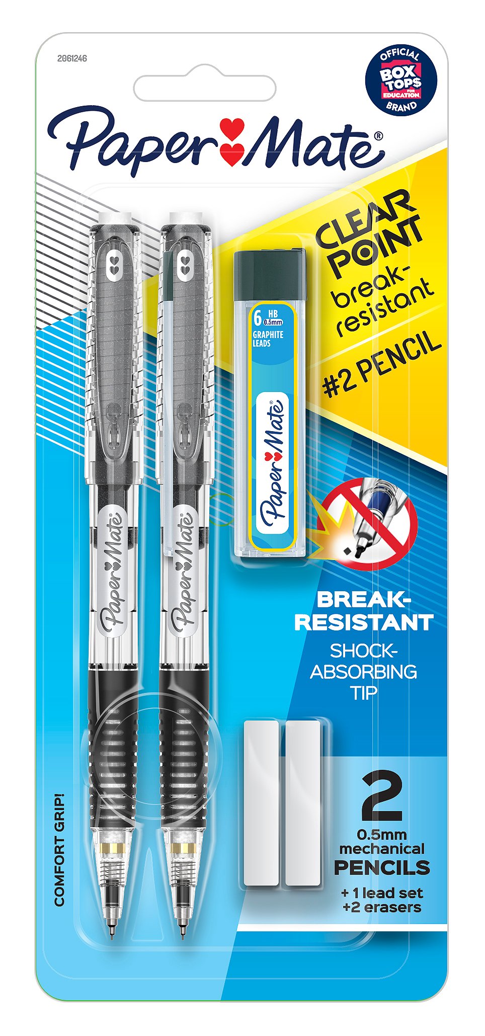 Paper Mate® Clearpoint® Mechanical Pencil, 0.7mm, #2 Lead, Blue Barrel,  Pack Of 12