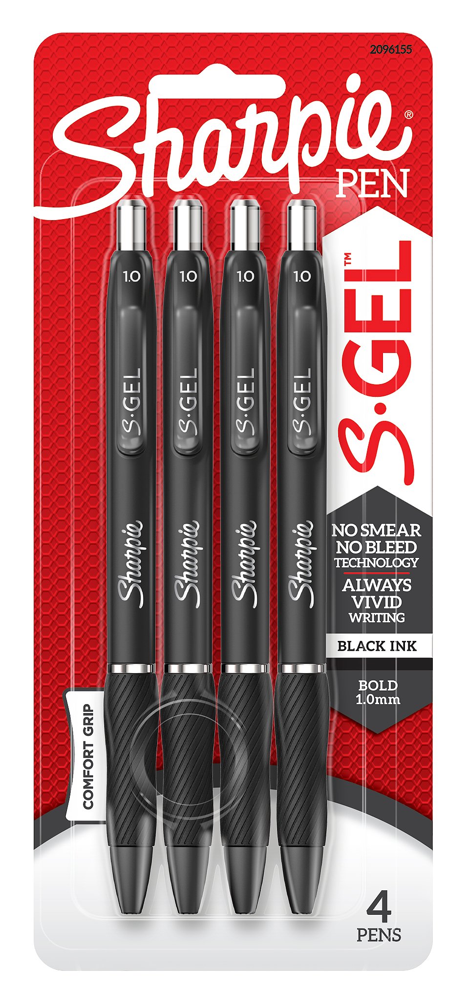 Sharpie S-gel 4pk Gel Pens 1.0mm Medium Tip Black : Target