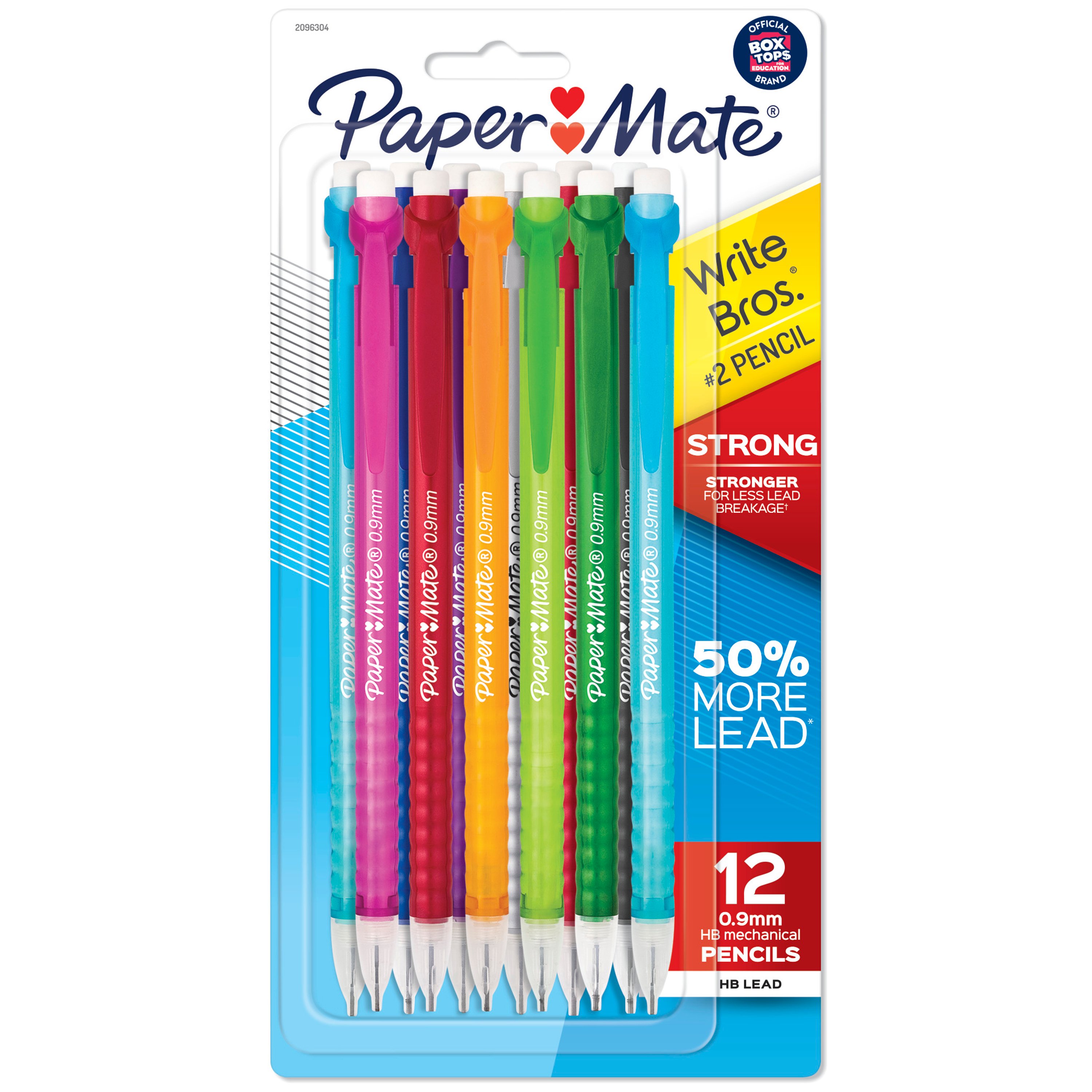 Paper Mate SharpWriter Mechanical Pencils 0.7mm HB #2 5 Count Assorted Colors 