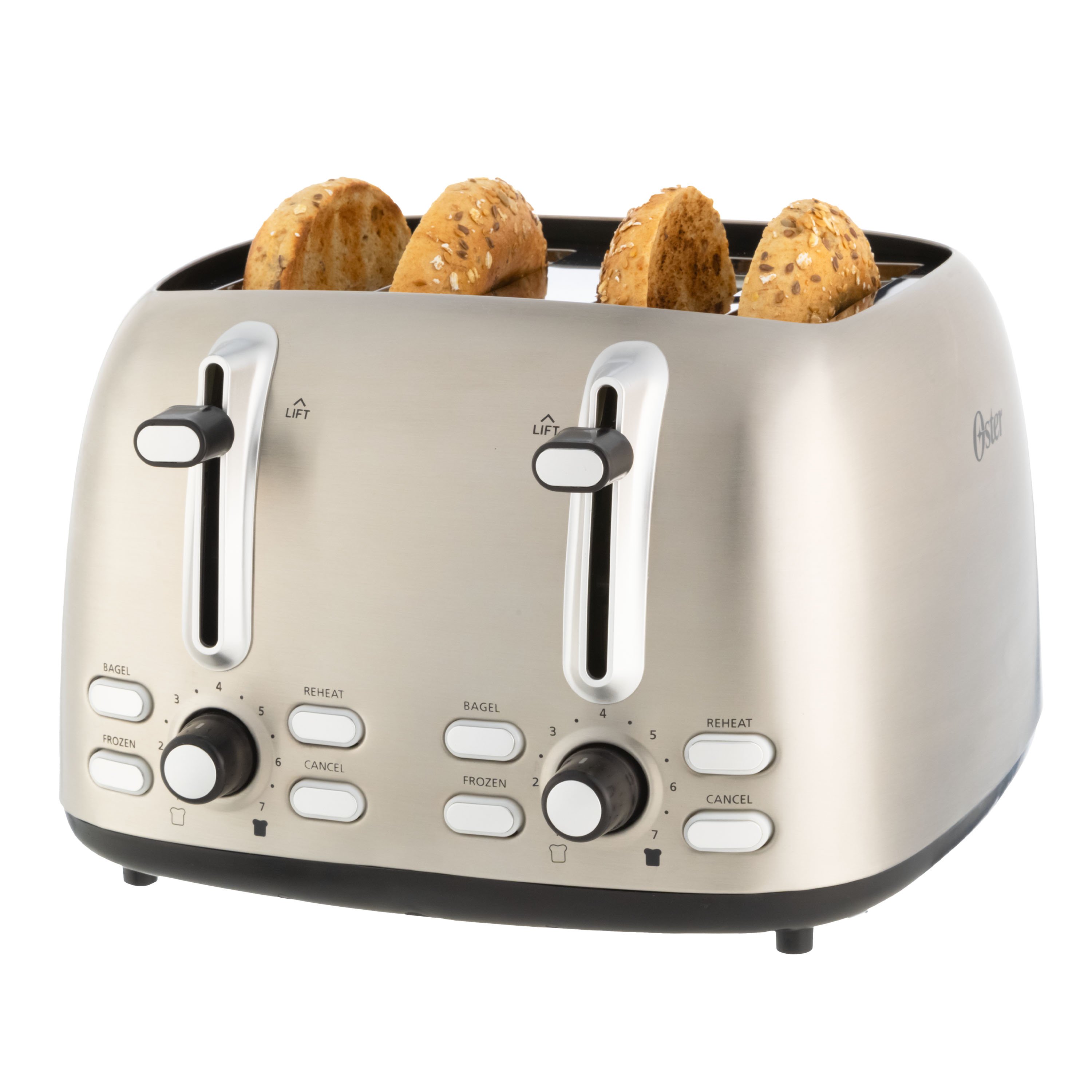 Brand New Oster 4-Slice Bread Toaster, Brushed Metal.  Sells For  79.99