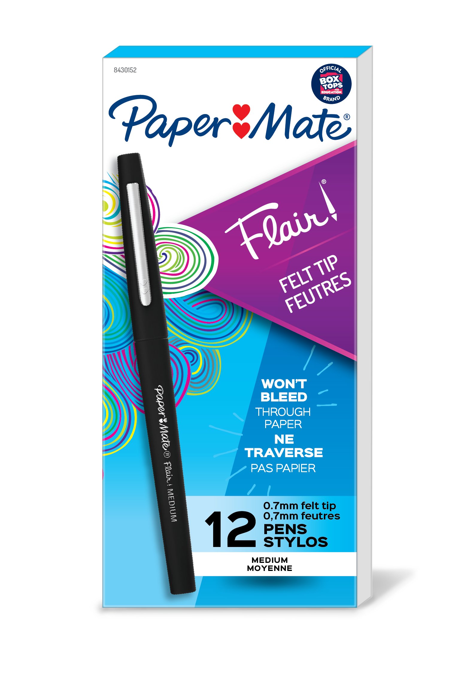 Paper Mate Flair Felt Tip Pens, Medium Point (0.7mm), Assorted Colors, 14  Count 