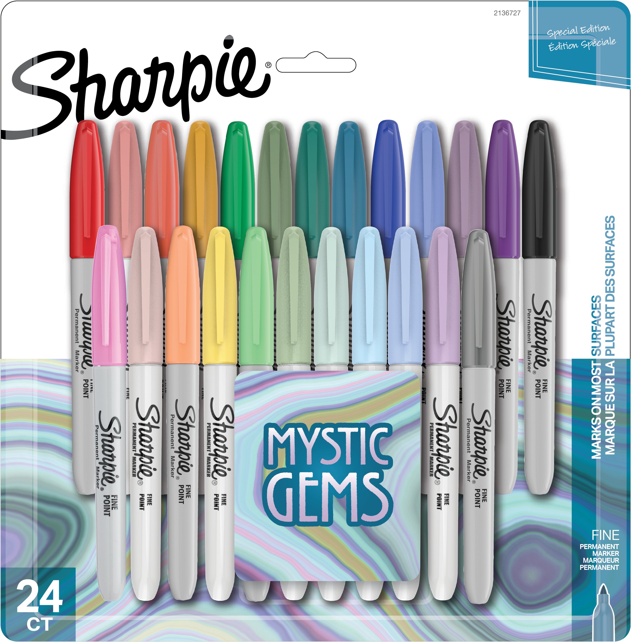 Sharpie Permanent Markers, Fine Point, Assorted Colors, 8 Count