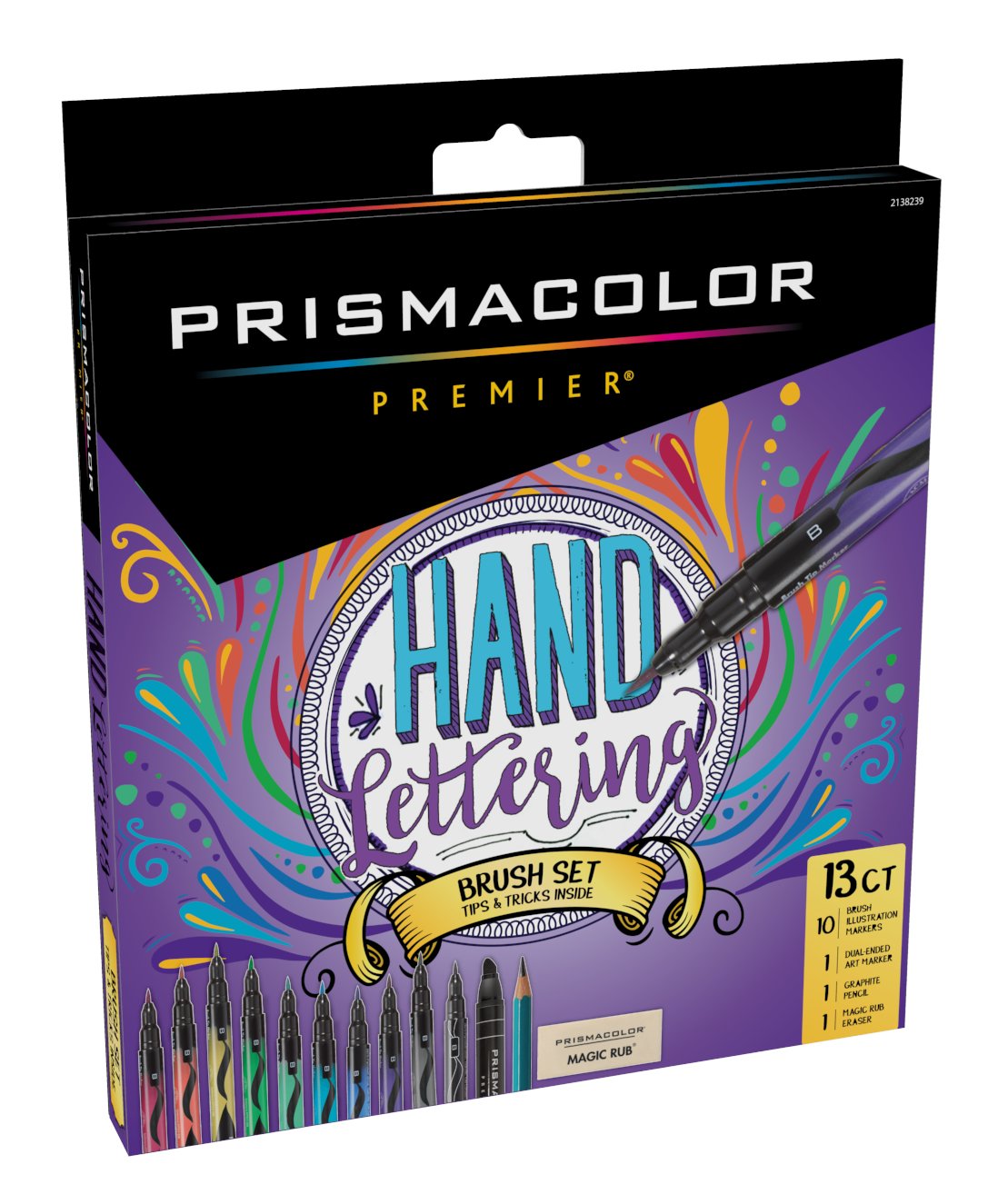 Advanced Hand Lettering Set with Illustration Markers Eraser and Tips Pamphlet 13 Count Art Markers Pencils 