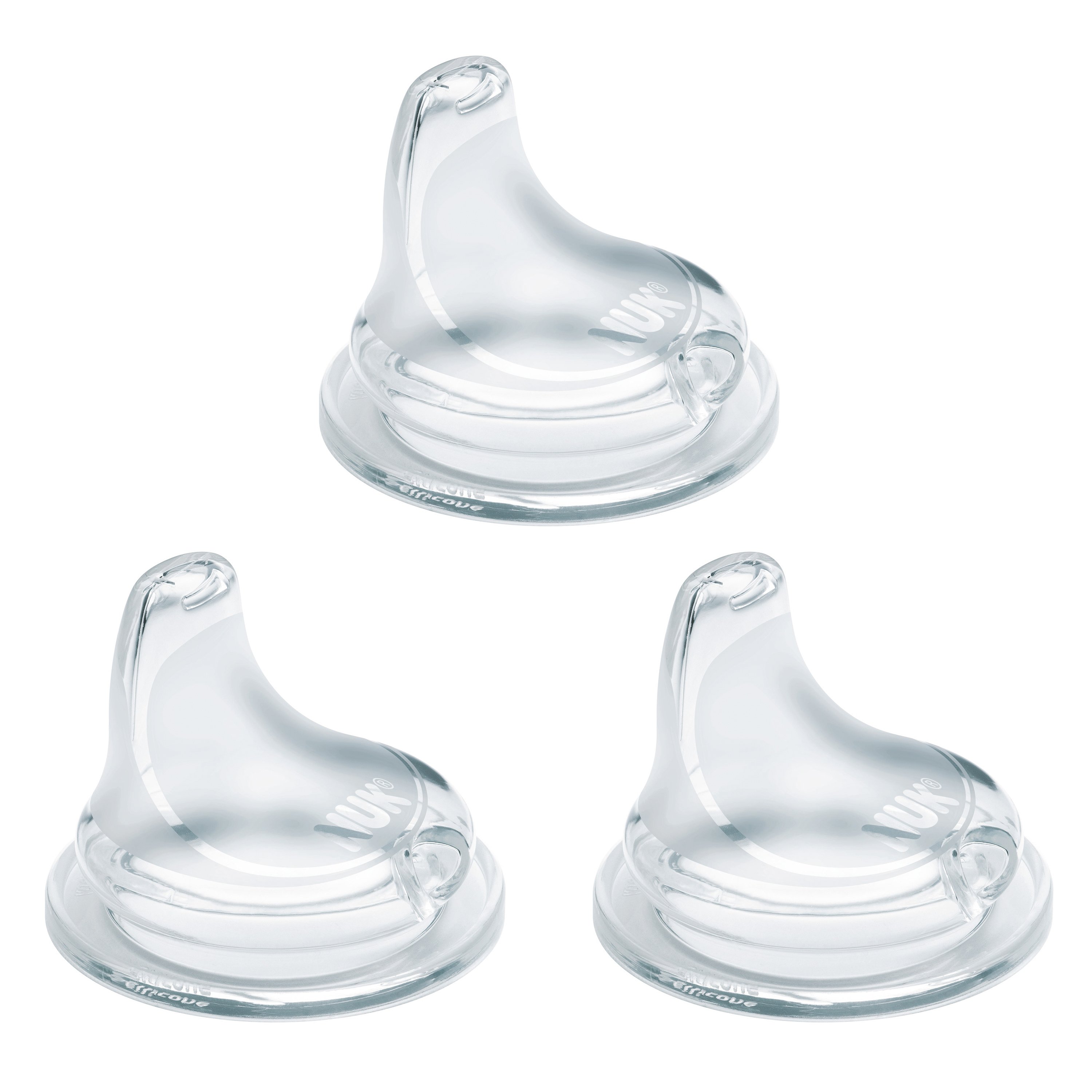 NUK Replacement Silicone Spout, Clear, Pack of 3 | NUK