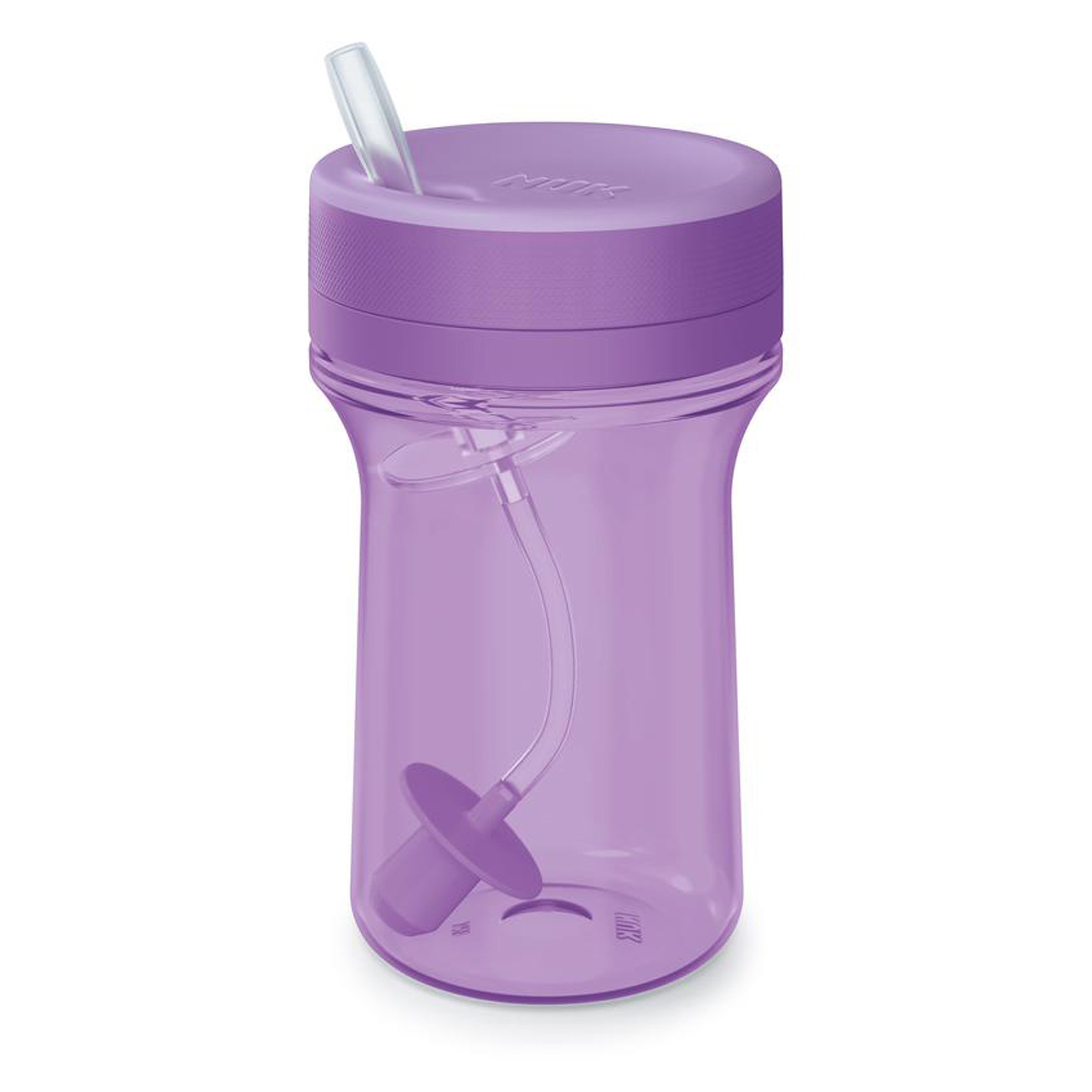 Nuk Everlast Leakproof Weighted Straw Cup, 10 oz, 2 Pack, Purple