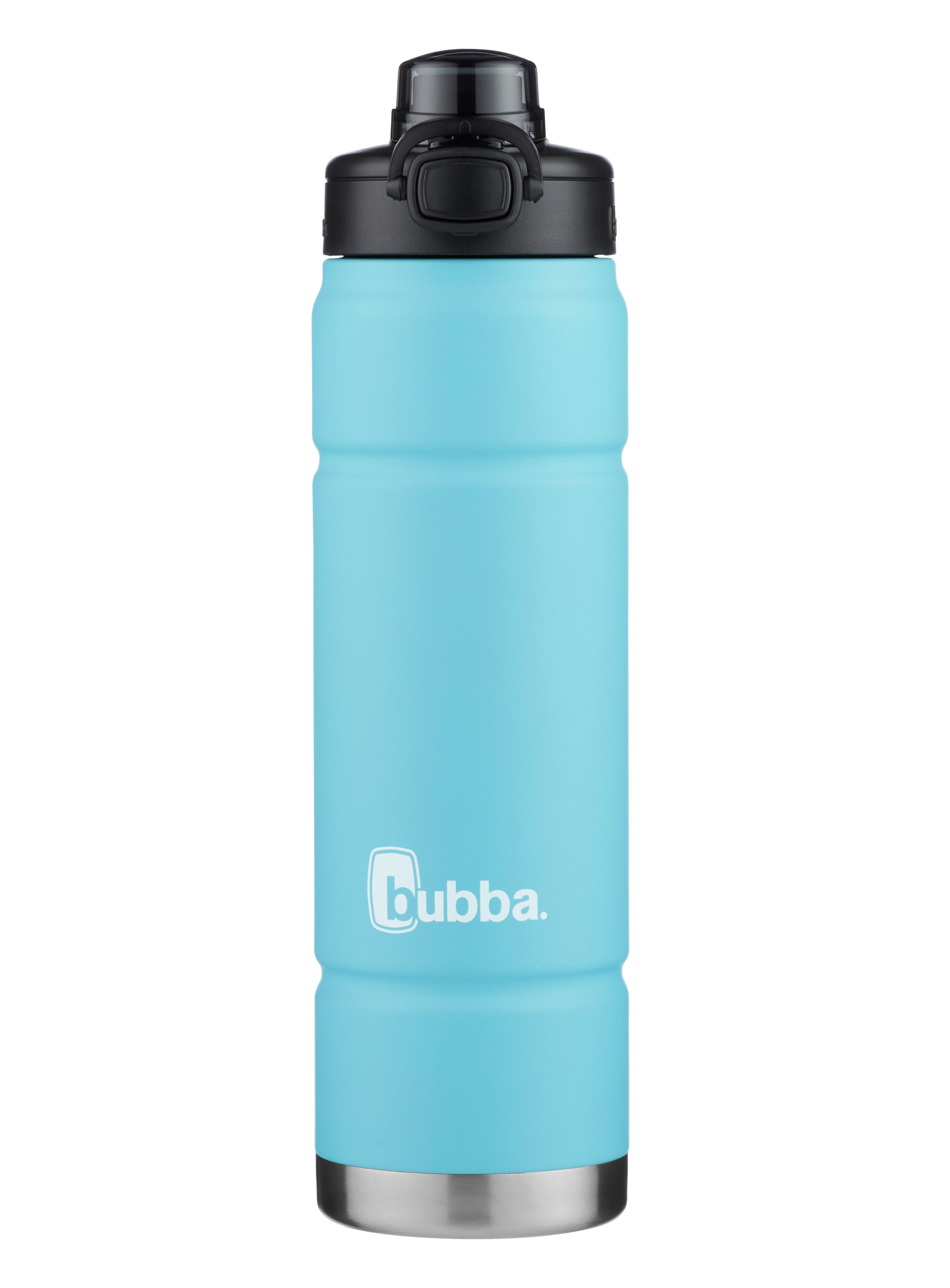 bubba Stainless Steel Trailblazer Rubberized Water Bottle with Straw, 24  oz., Pool Blue