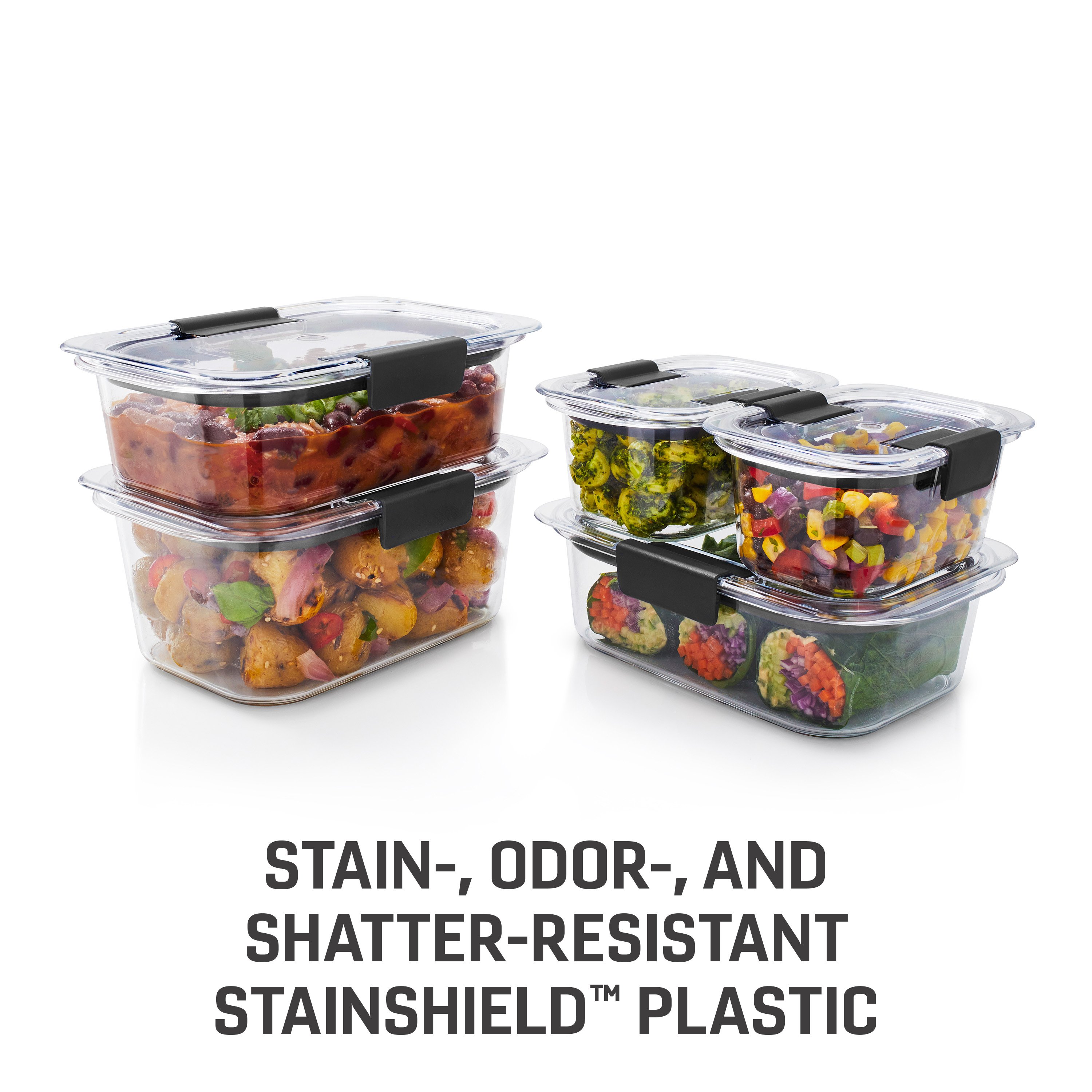 Food Storage Containers with Lids 10 Pack, 30 Ounce Leak Proof Lunch  Containers Plastic Storage Containers