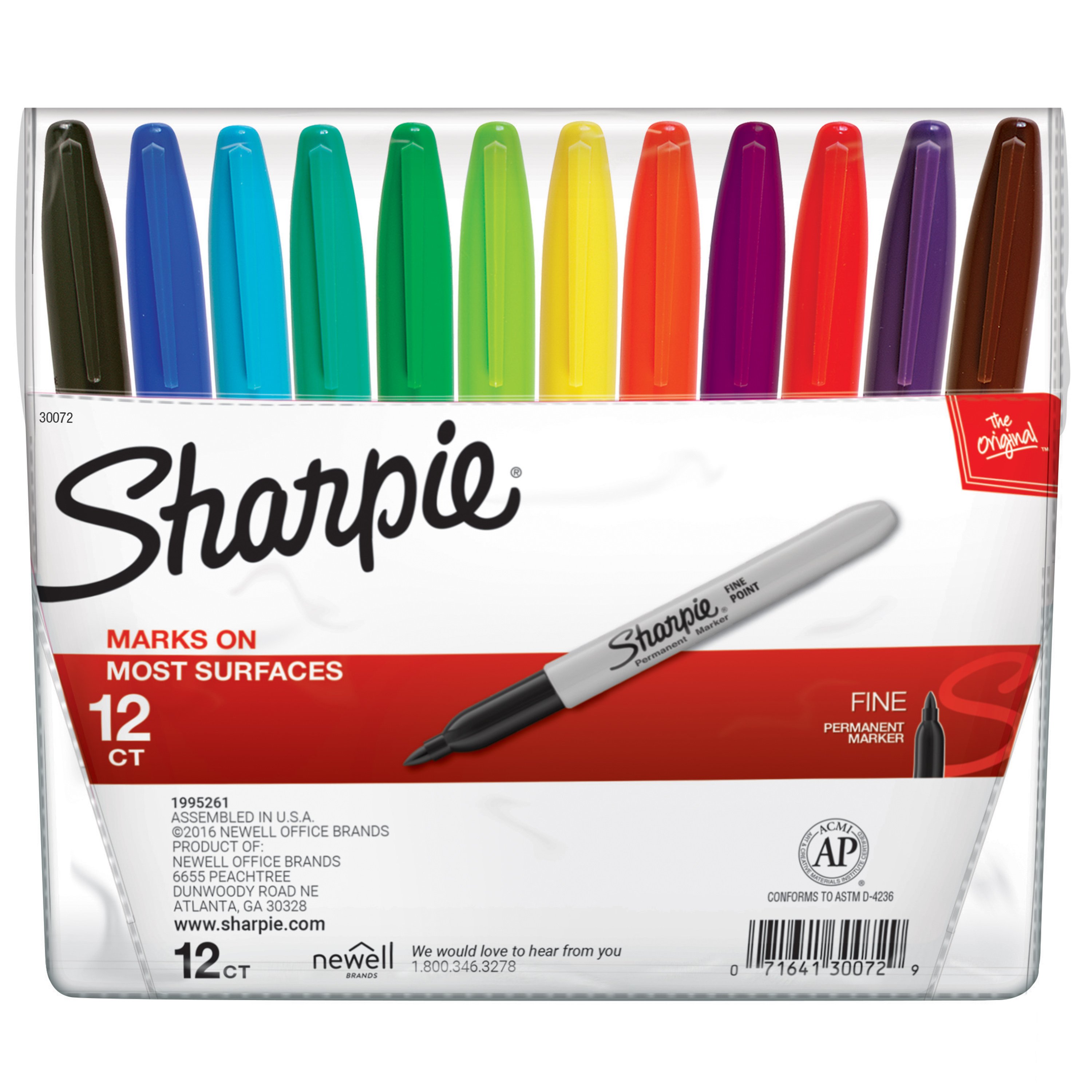 Red Ink Fine Point Sharpie Permanent Marker 1-Count 