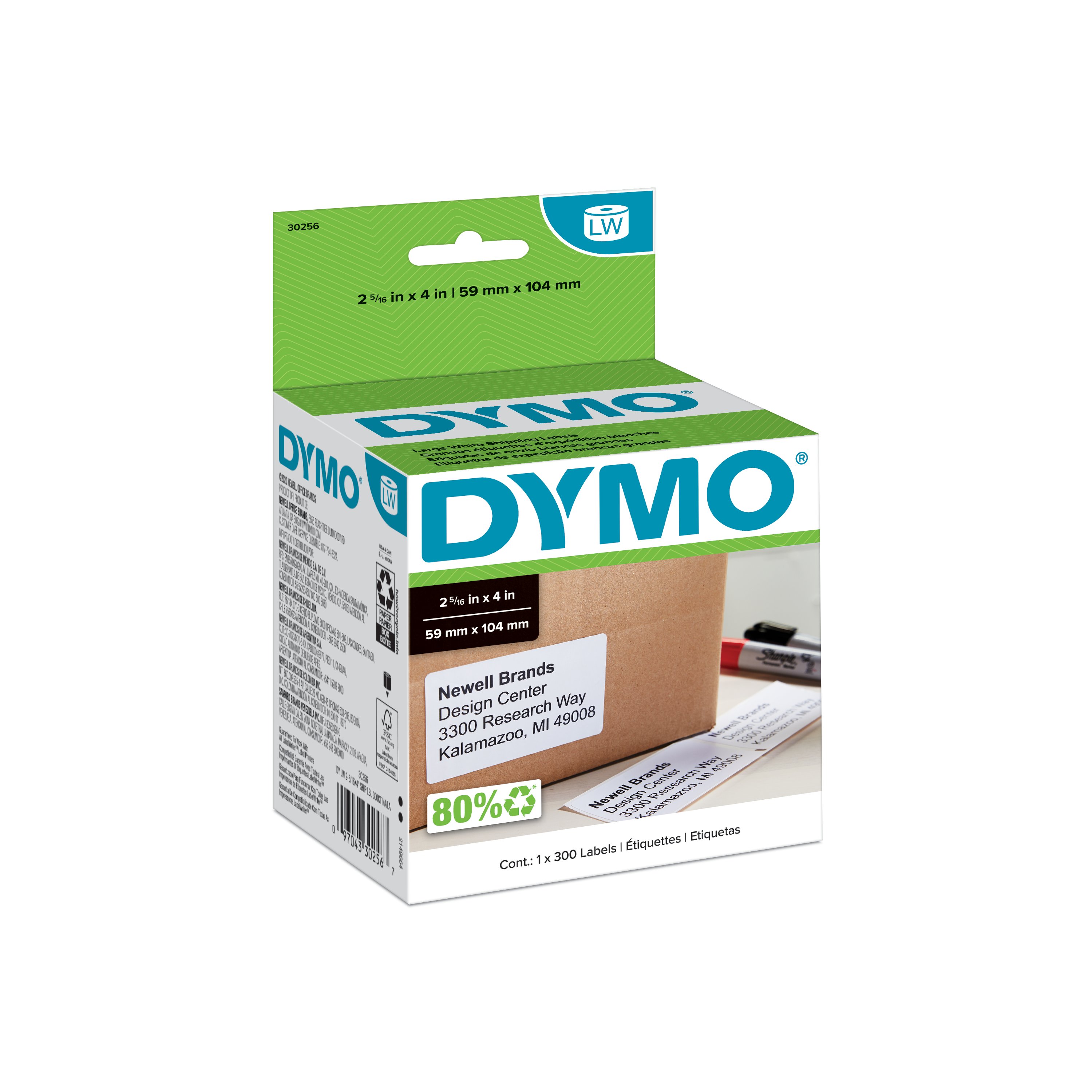 DYMO LabelWriter Large Shipping Labels, 1 Roll of 300 | Dymo