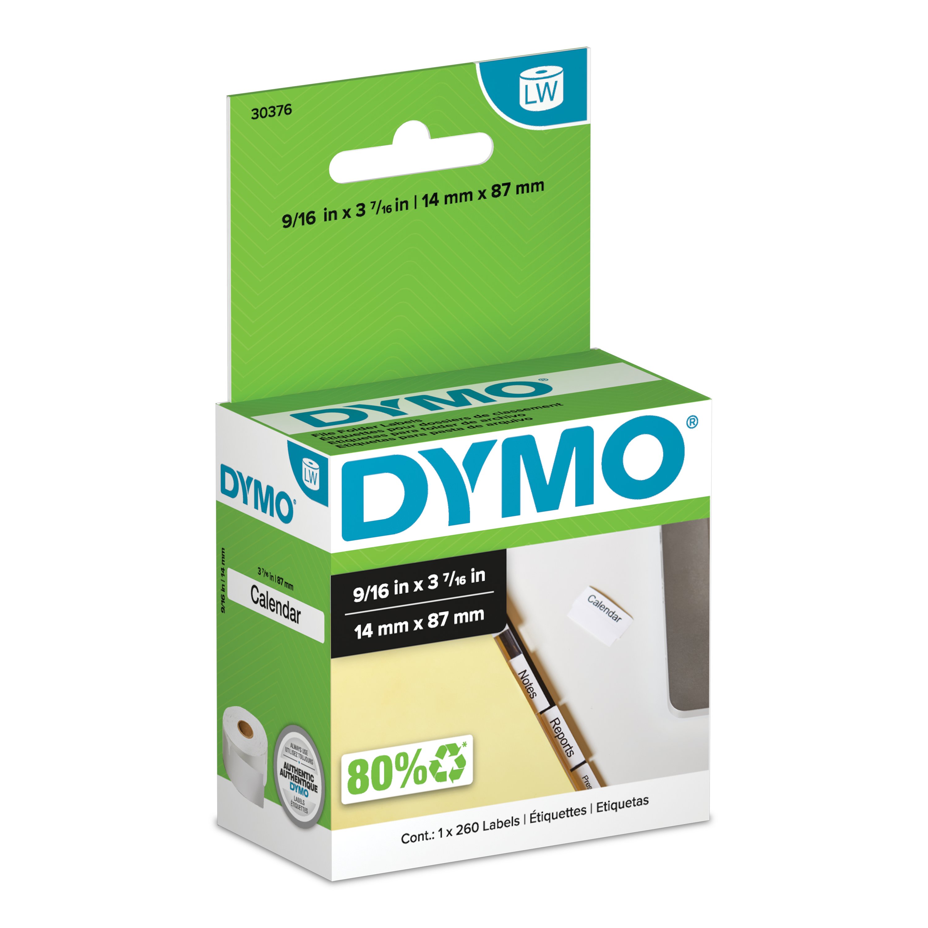 DYMO LabelWriter Hanging File Tab Insert Labels | Dymo