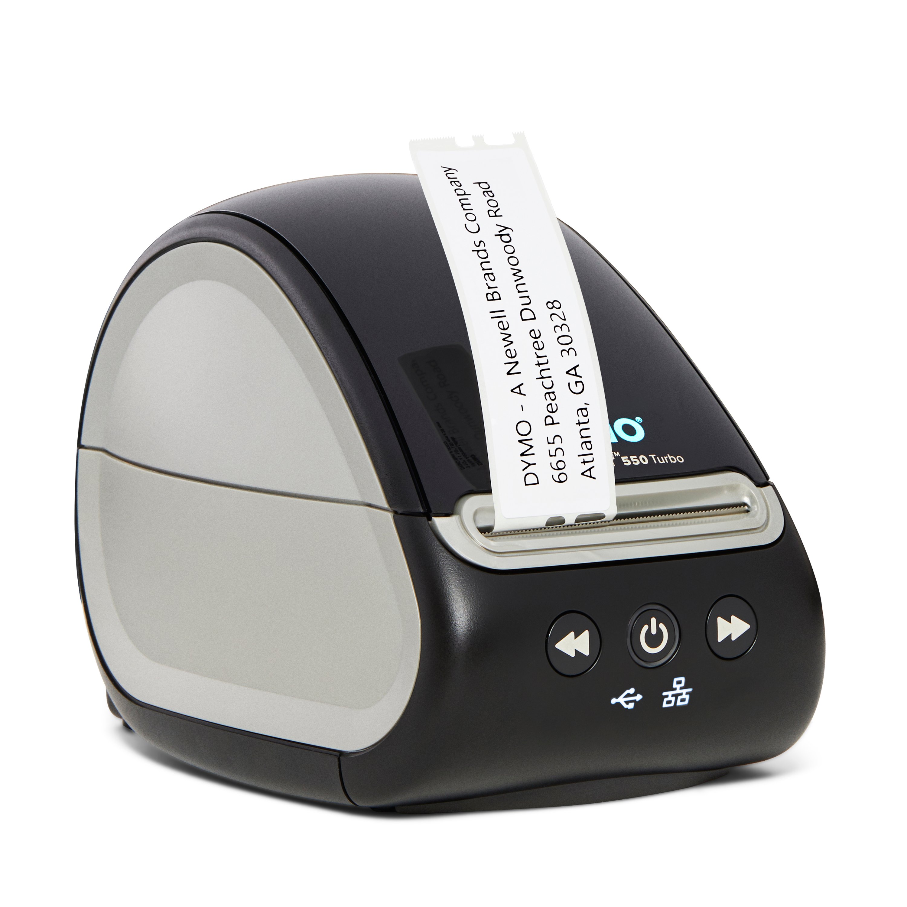EU-Stecker DYMO Etikettendrucker LabelWriter 550 Turbo automatische Etikettenerkennung druckt Versandetiketten und mehr Etikettendrucker mit Hochgeschwindigkeits-Thermodirektdruck