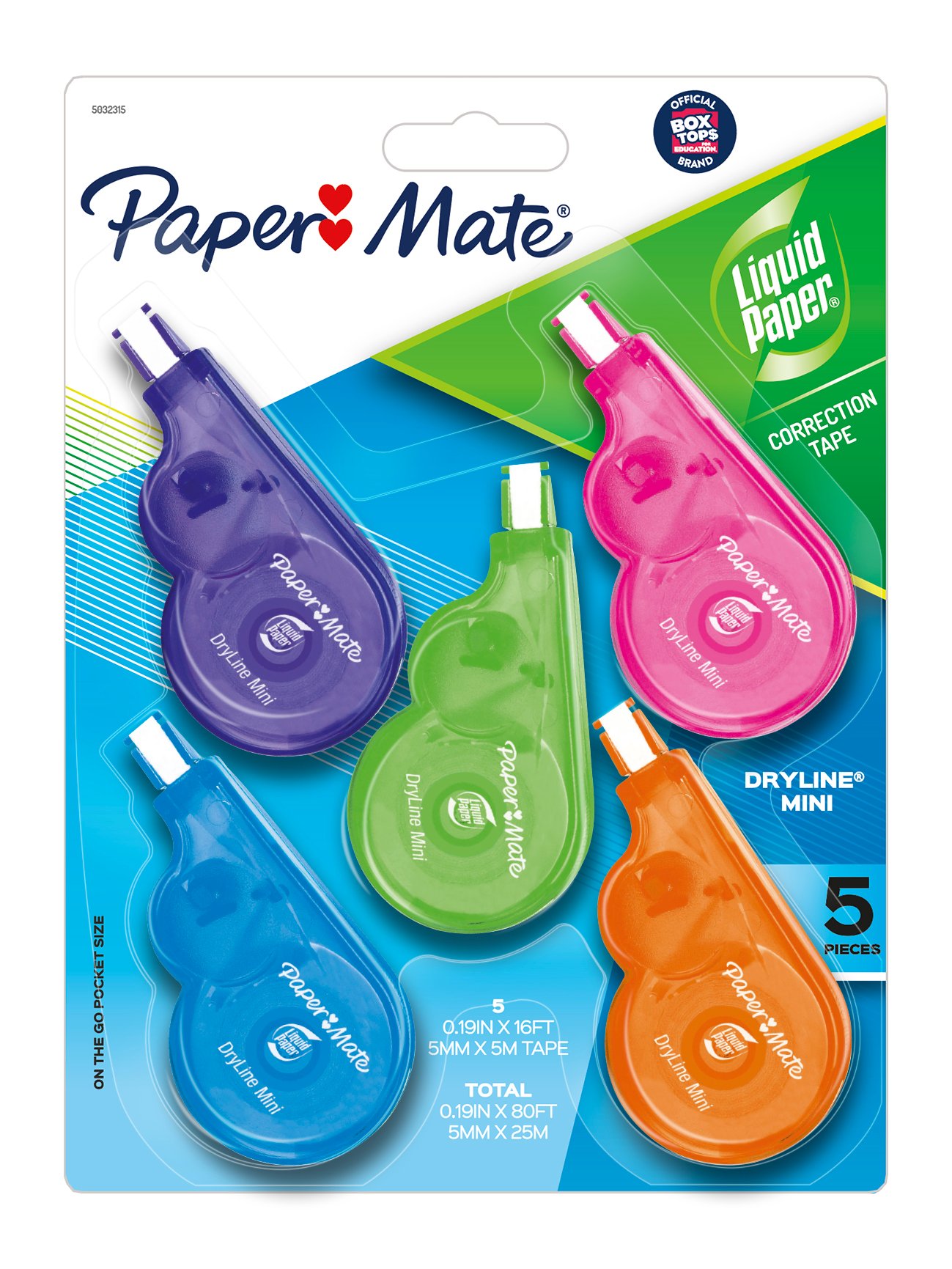 Paper Mate Liquid Paper Dryline Grip White Out Correction Tape