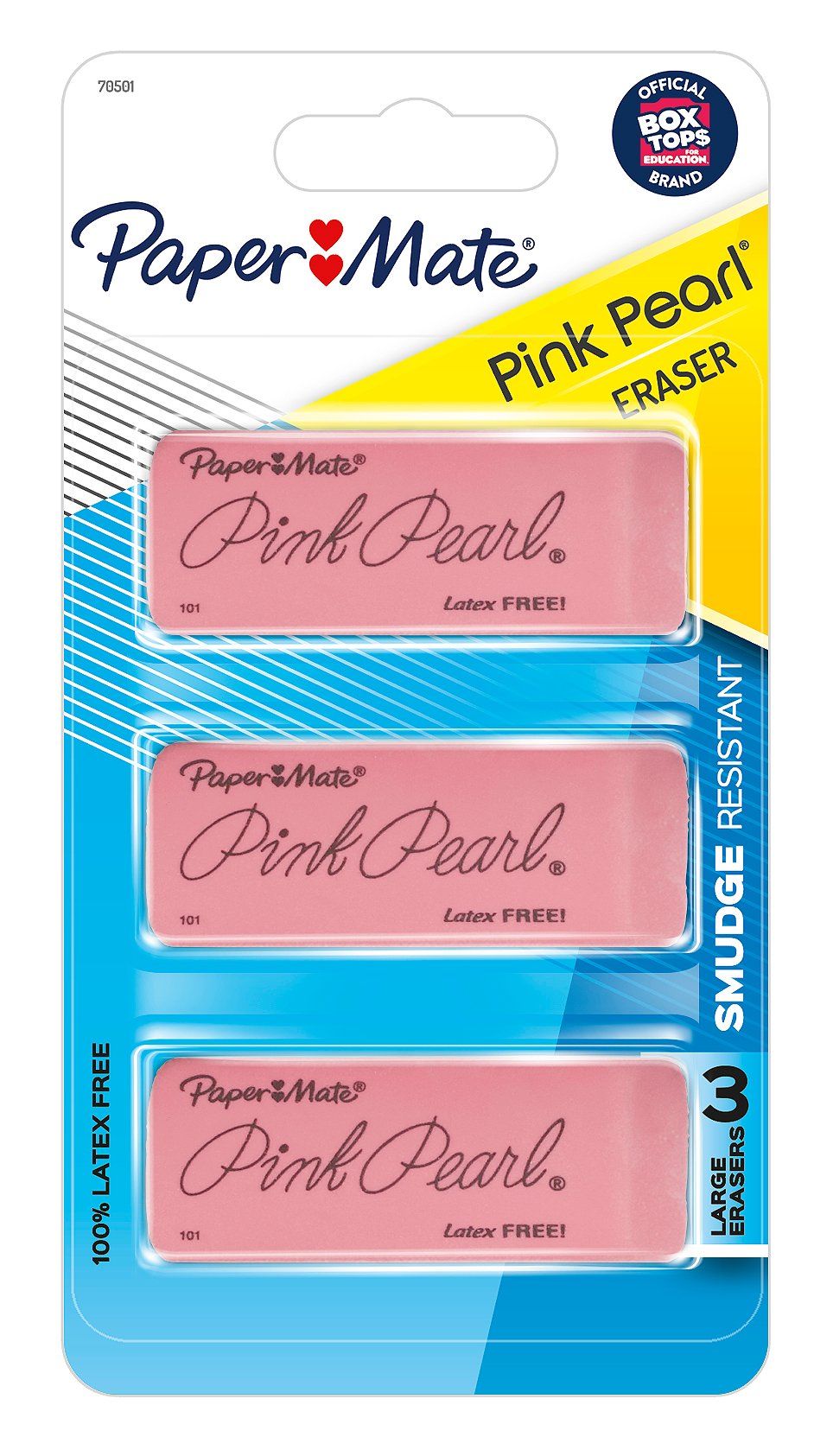 Large Pink 12 Count Improved Version Pink Pearl Erasers 