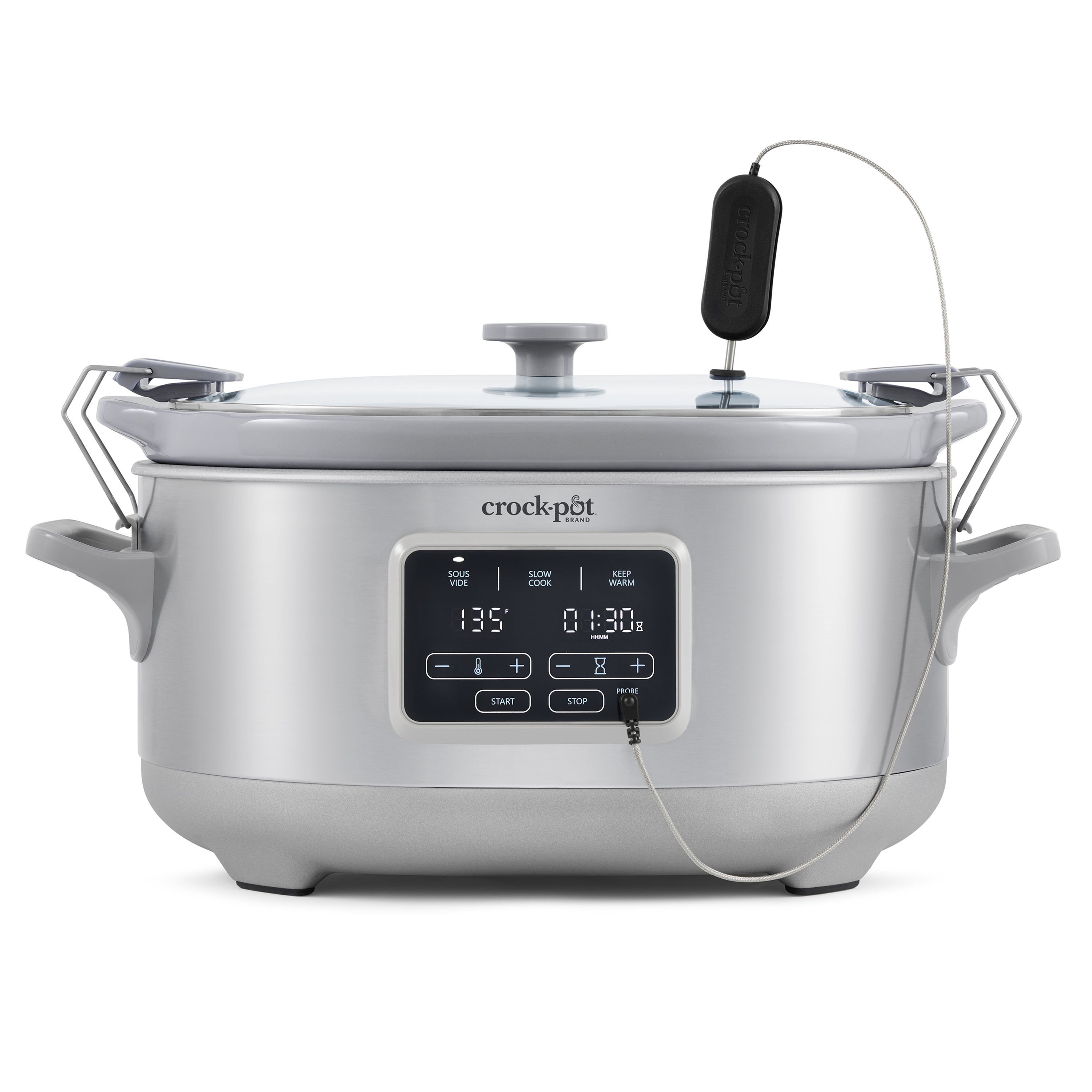 Crock-Pot 7-Quart Cook and Carry Programmable Slow Cooker, Grey 
