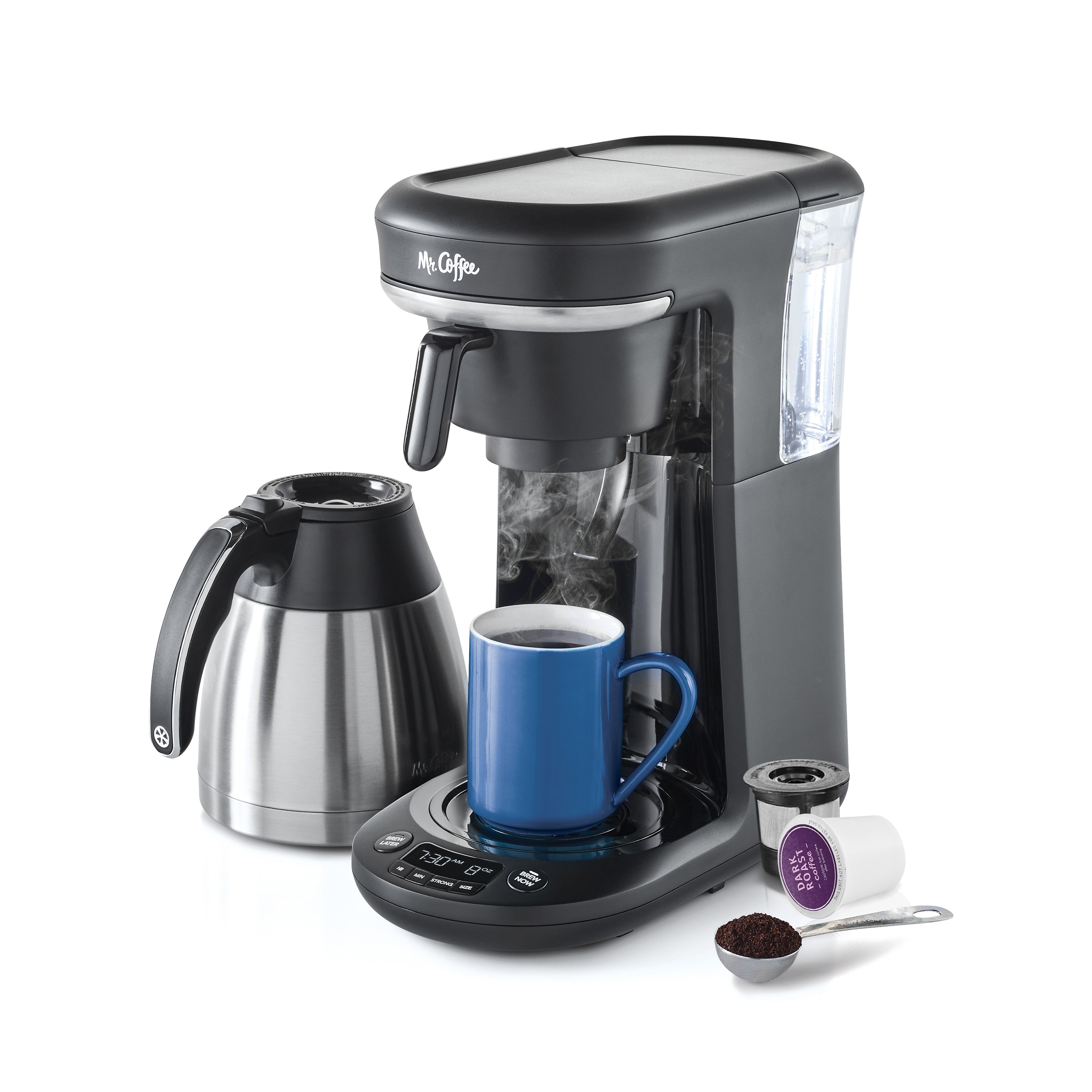 Mr. Coffee® Pod + 10-Cup Space-Saving Combo Brewer