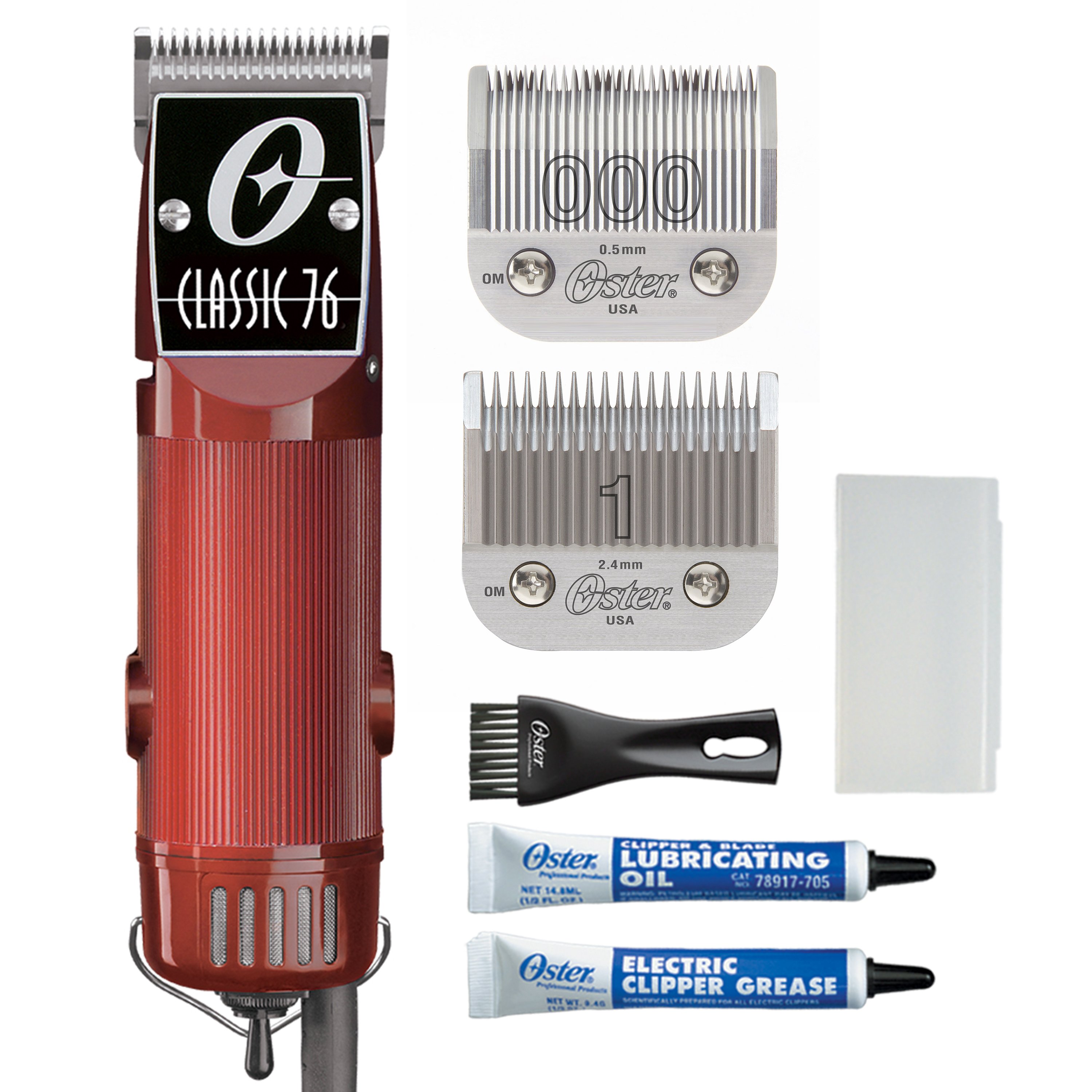 Oster Classic 76 Hair Clipper Bundle Items, Includes Pack of Plastic Comb Blades