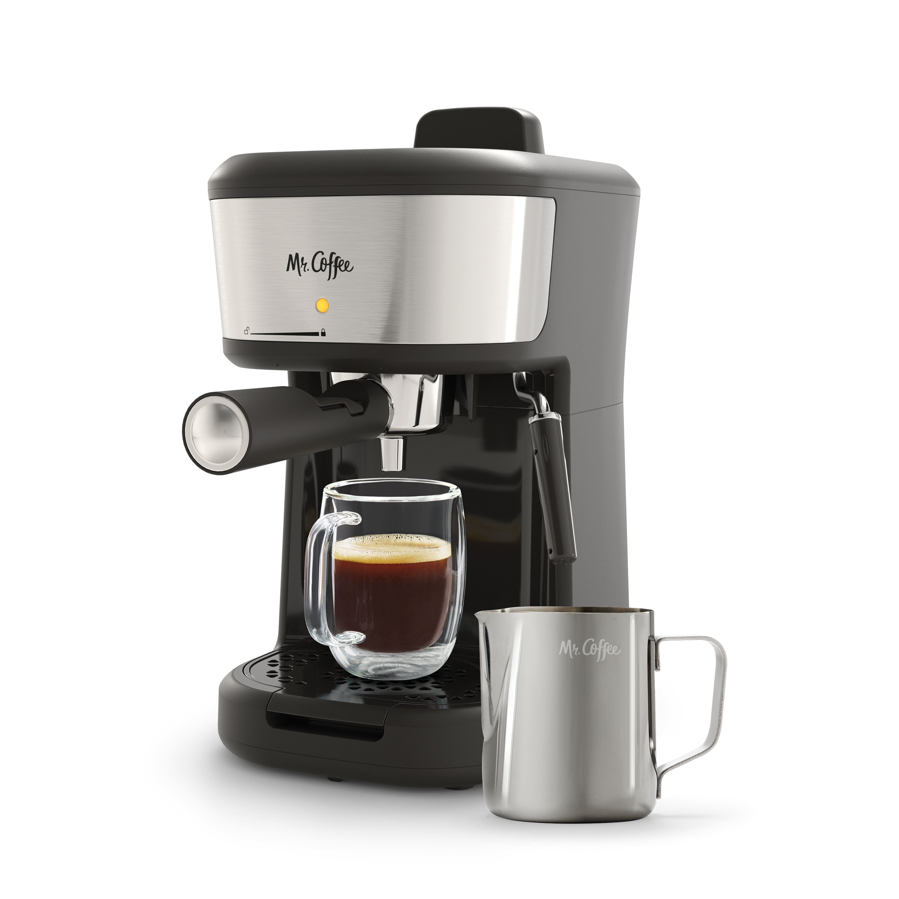 Mr. Coffee One-Touch CoffeeHouse+ Espresso, Cappuccino, and Latte Maker  Home Coffee Machine with 19-Bar Italian Pump, and Milk Frother Ideal for