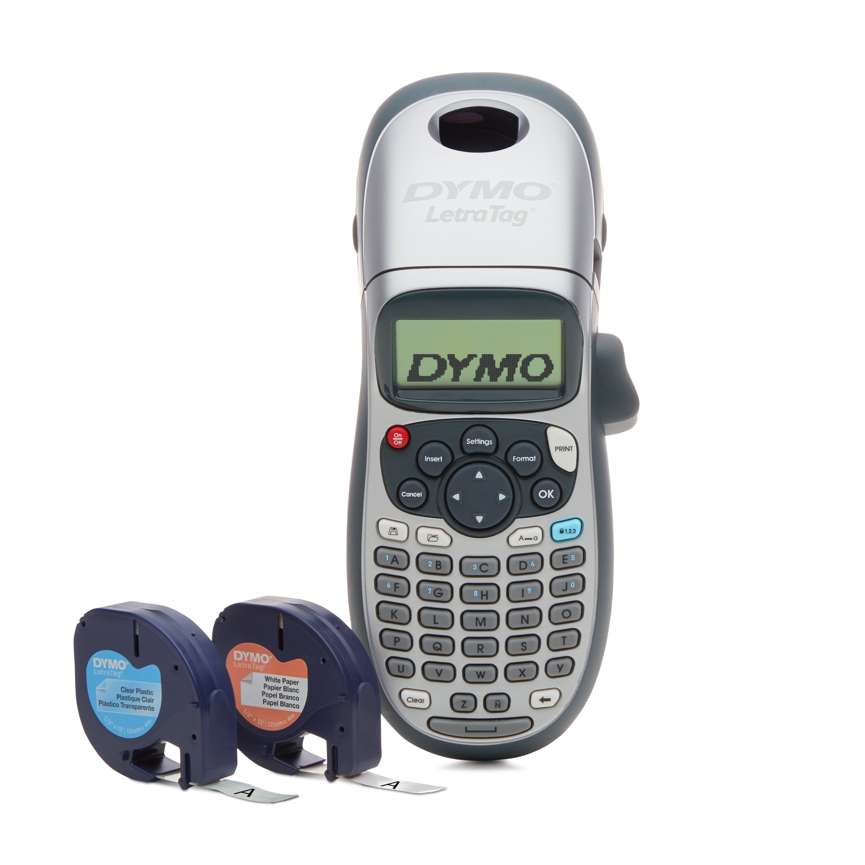 Dymo Dymo Letra Tag Esselte Label Maker Silver Handheld Portable Battery Tested Works 