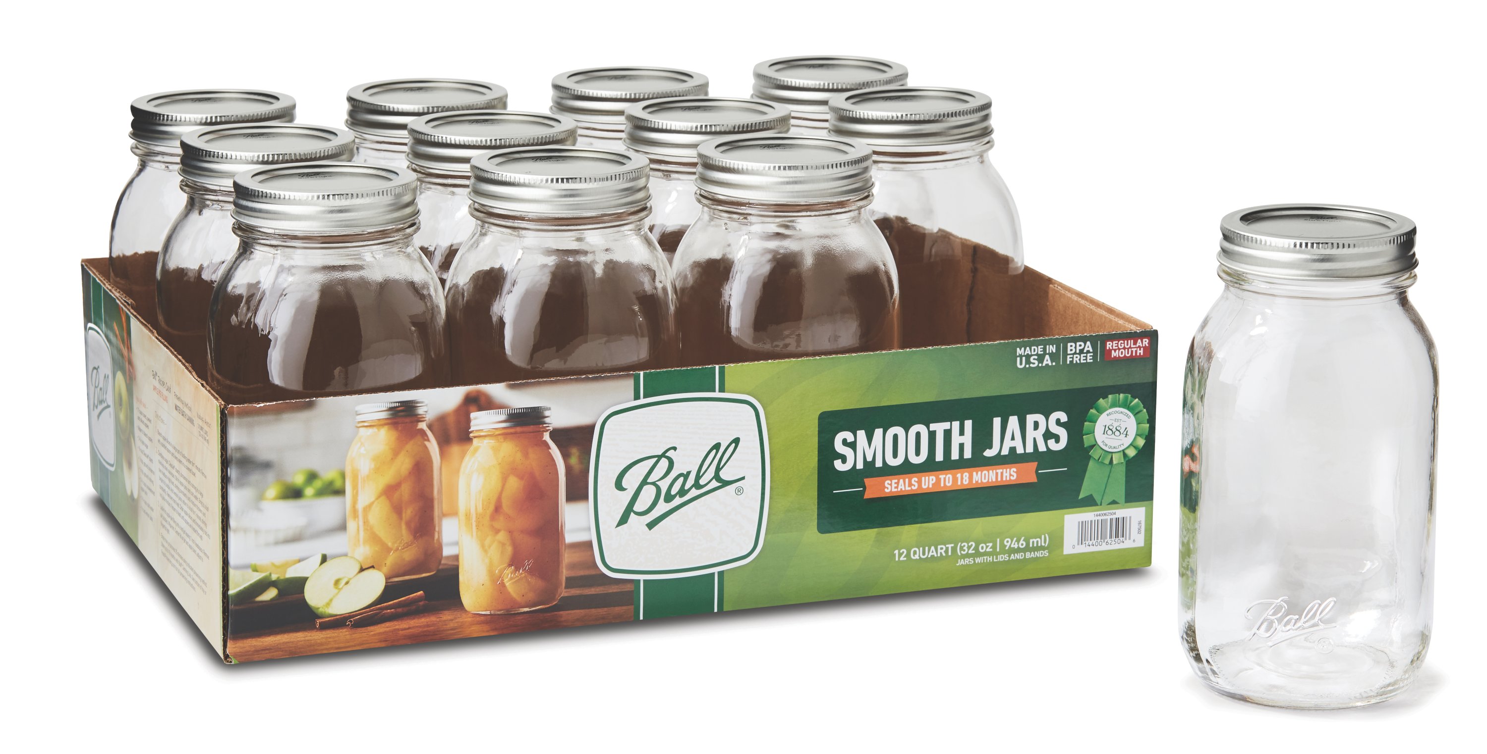 Ball Regular Mouth Mason Jars with Lids and Bands – One Home Therapy