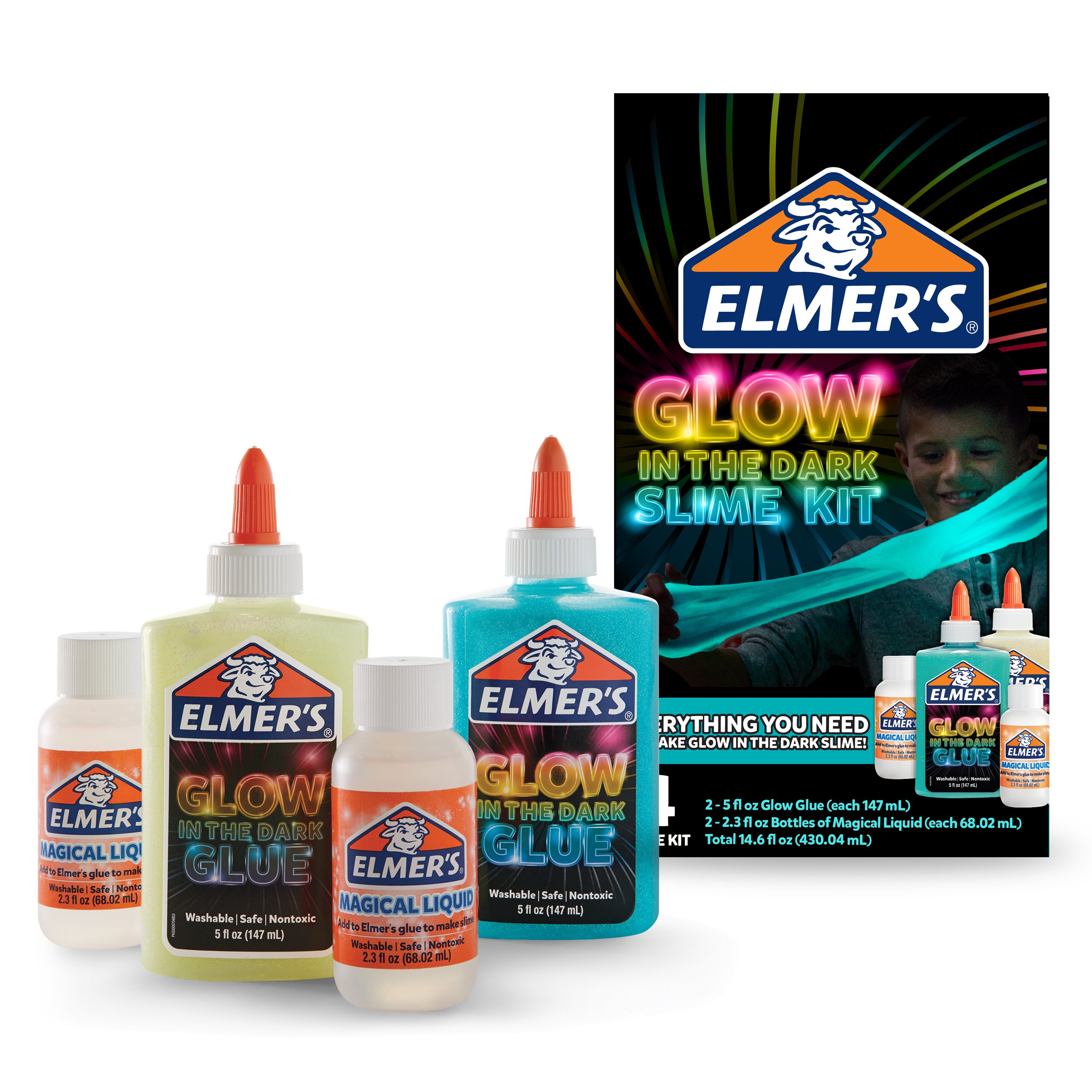 Elmer's Glow-in-the-dark Liquid Glue, Washable, Natural, 9 oz