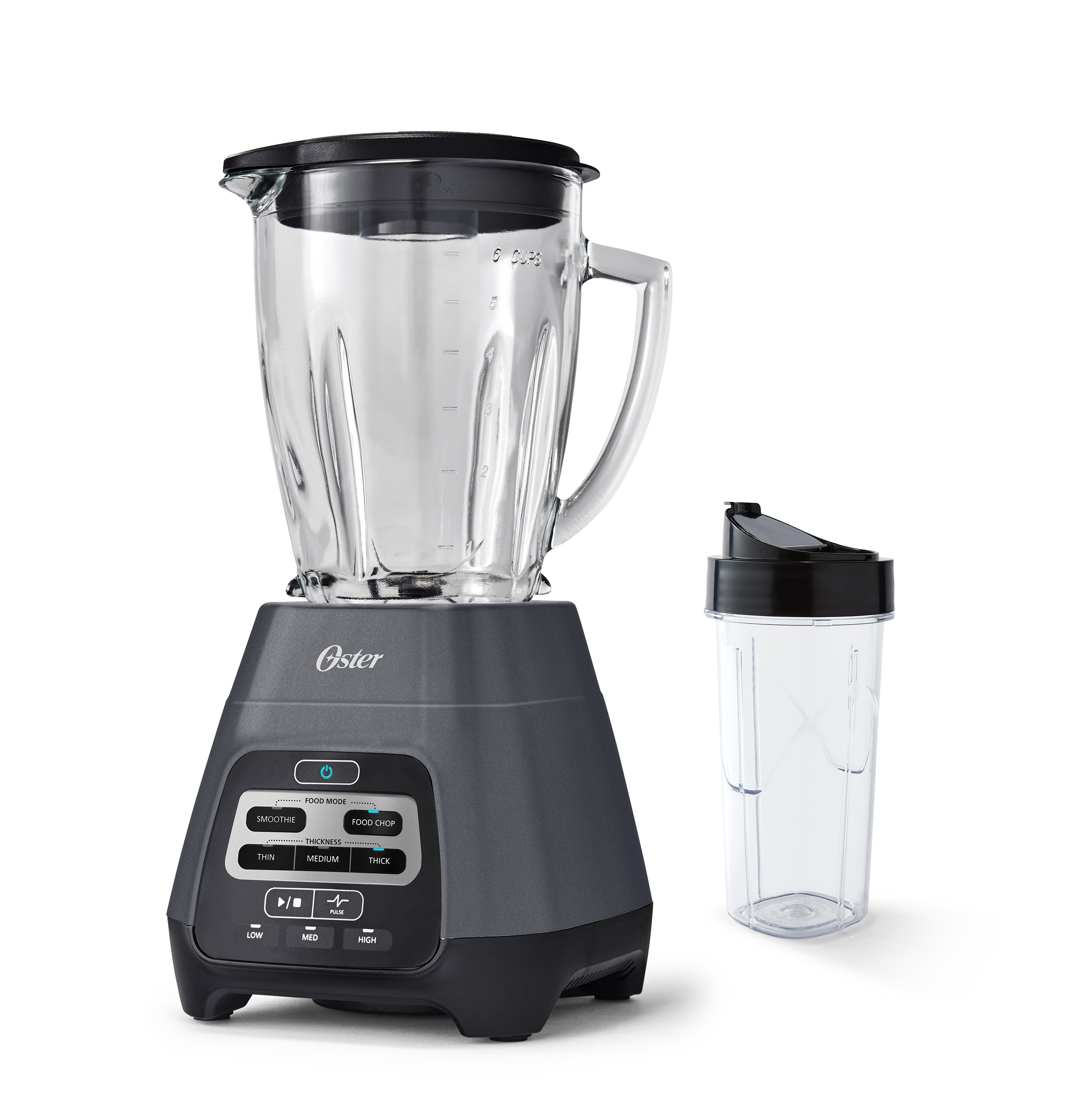 Oster® Party Blender with XL 8-Cup Jar and Blend-N-Go™ Cup, Grey