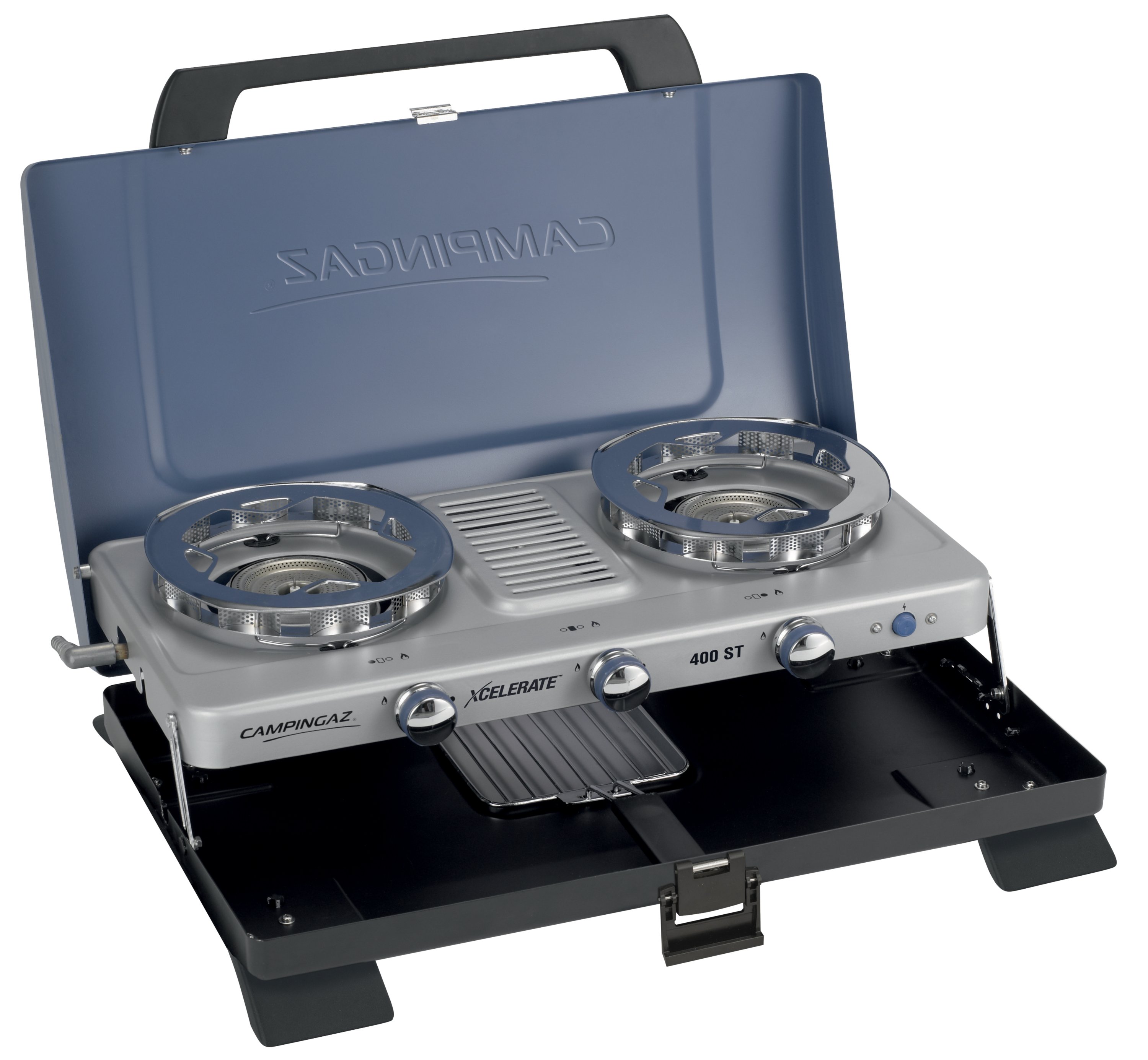 3138522101626 Campingaz Campingaz 400S Camping Stove Portable Two Burner Gas Cooker with Windshield 