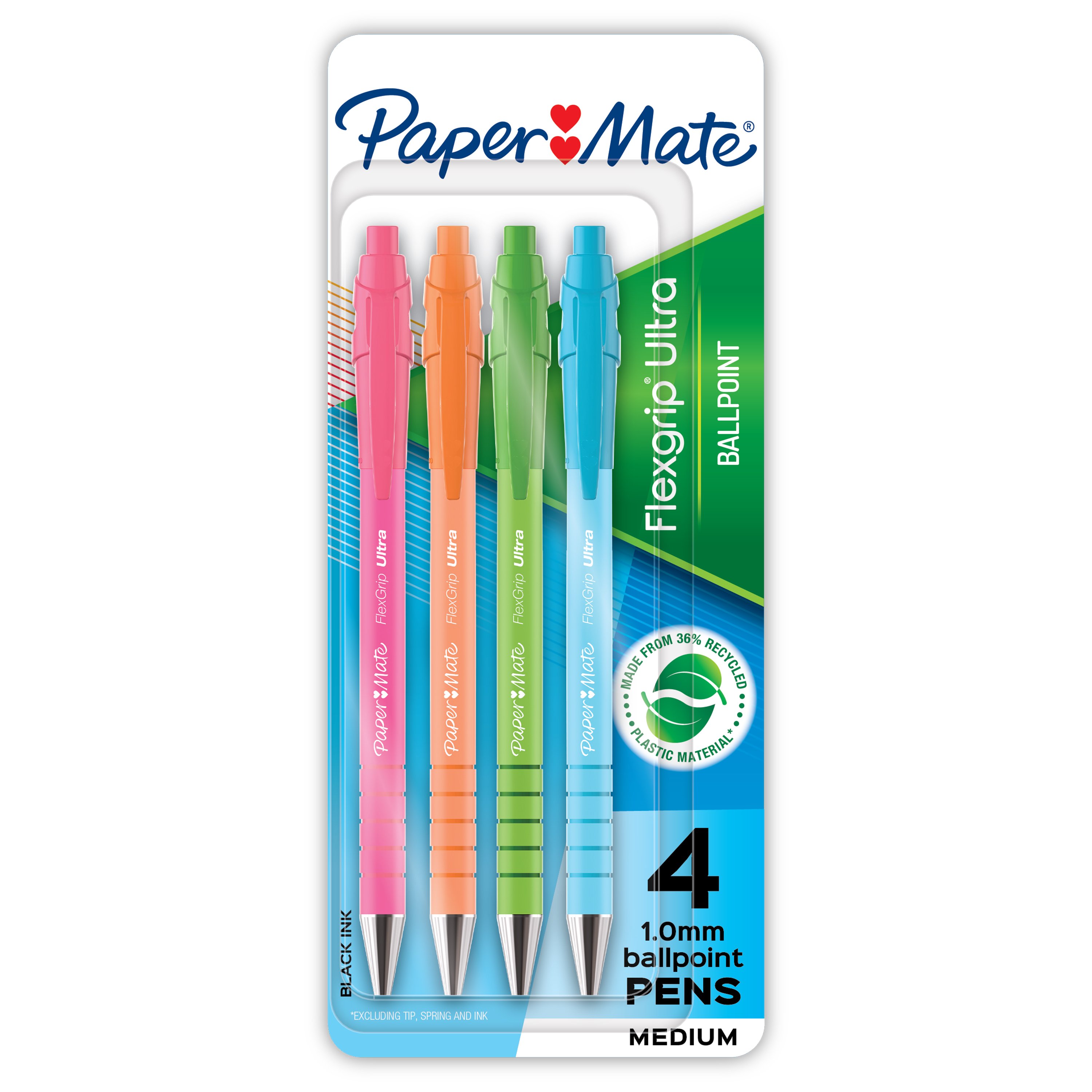 S0190393 Paper Mate  Paper Mate Black Ball Point Pen, 1 mm Tip
