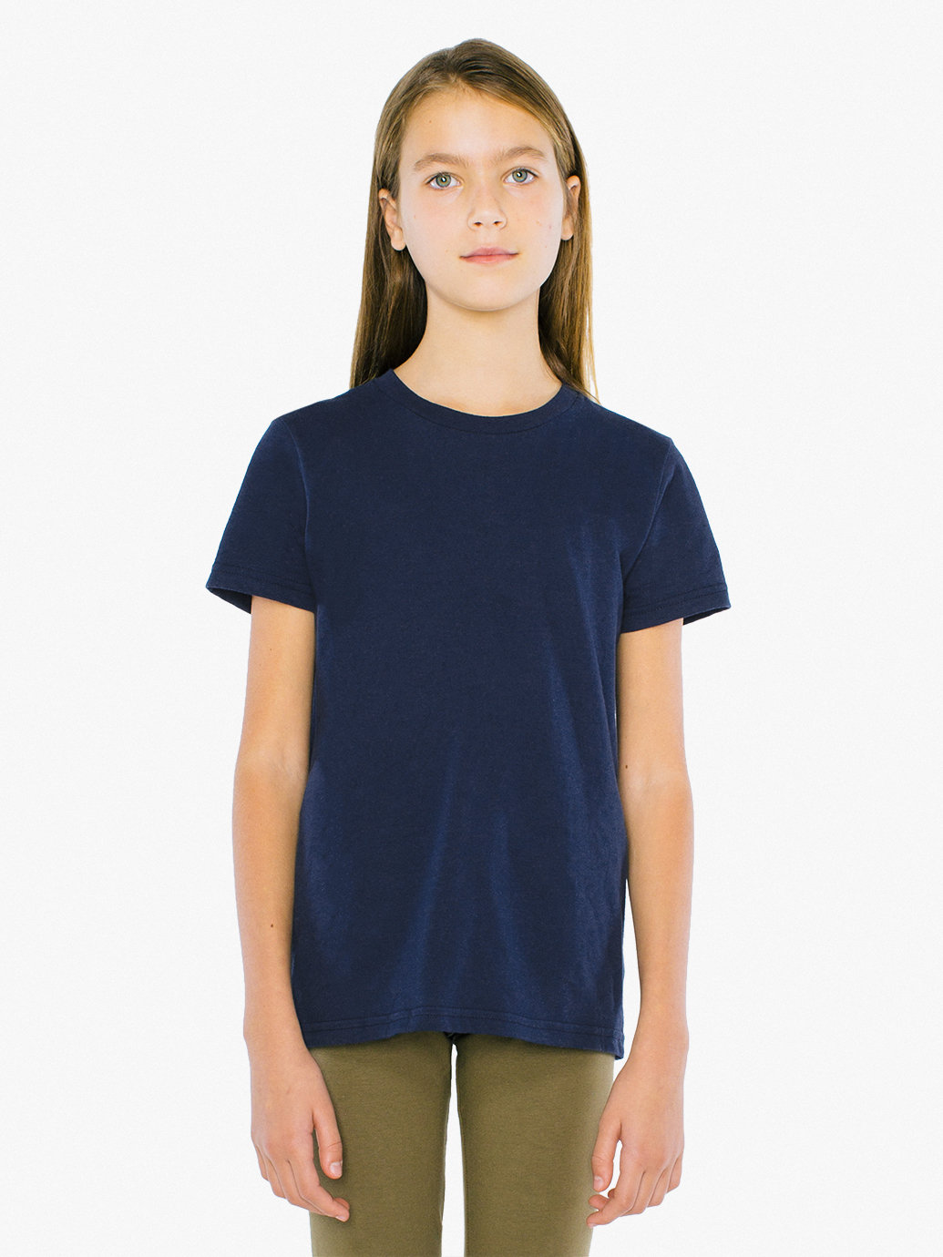 Unisex Youth Fine Jersey Crewneck T-Shirt | American Apparel