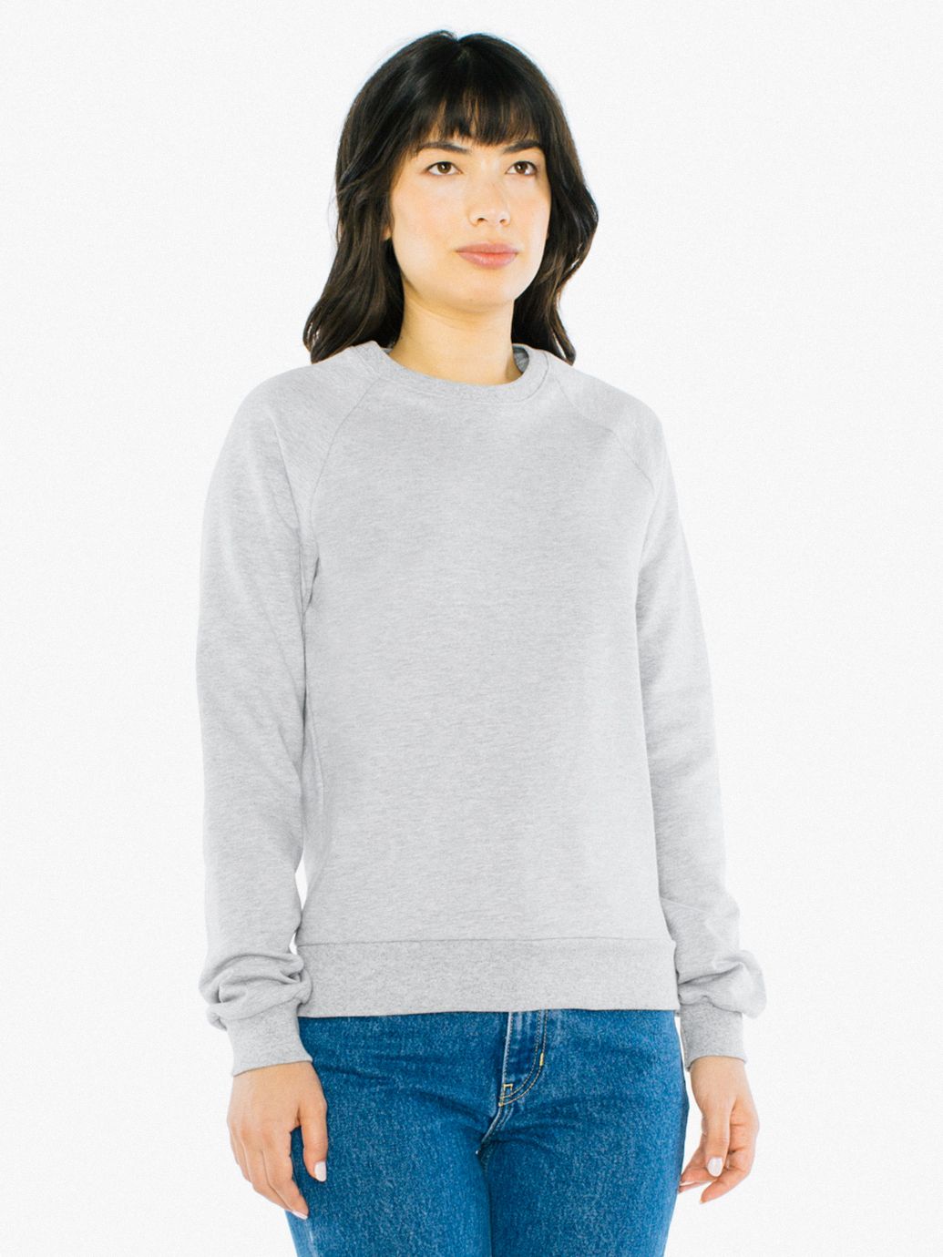 american apparel 5454w unisex california fleece raglan sweatshirt