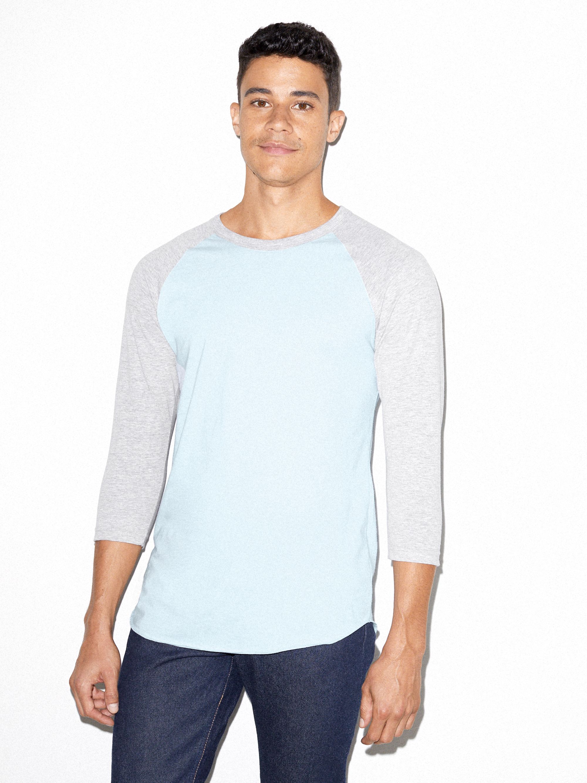 50 50 raglan 3 4 sleeve t shirt