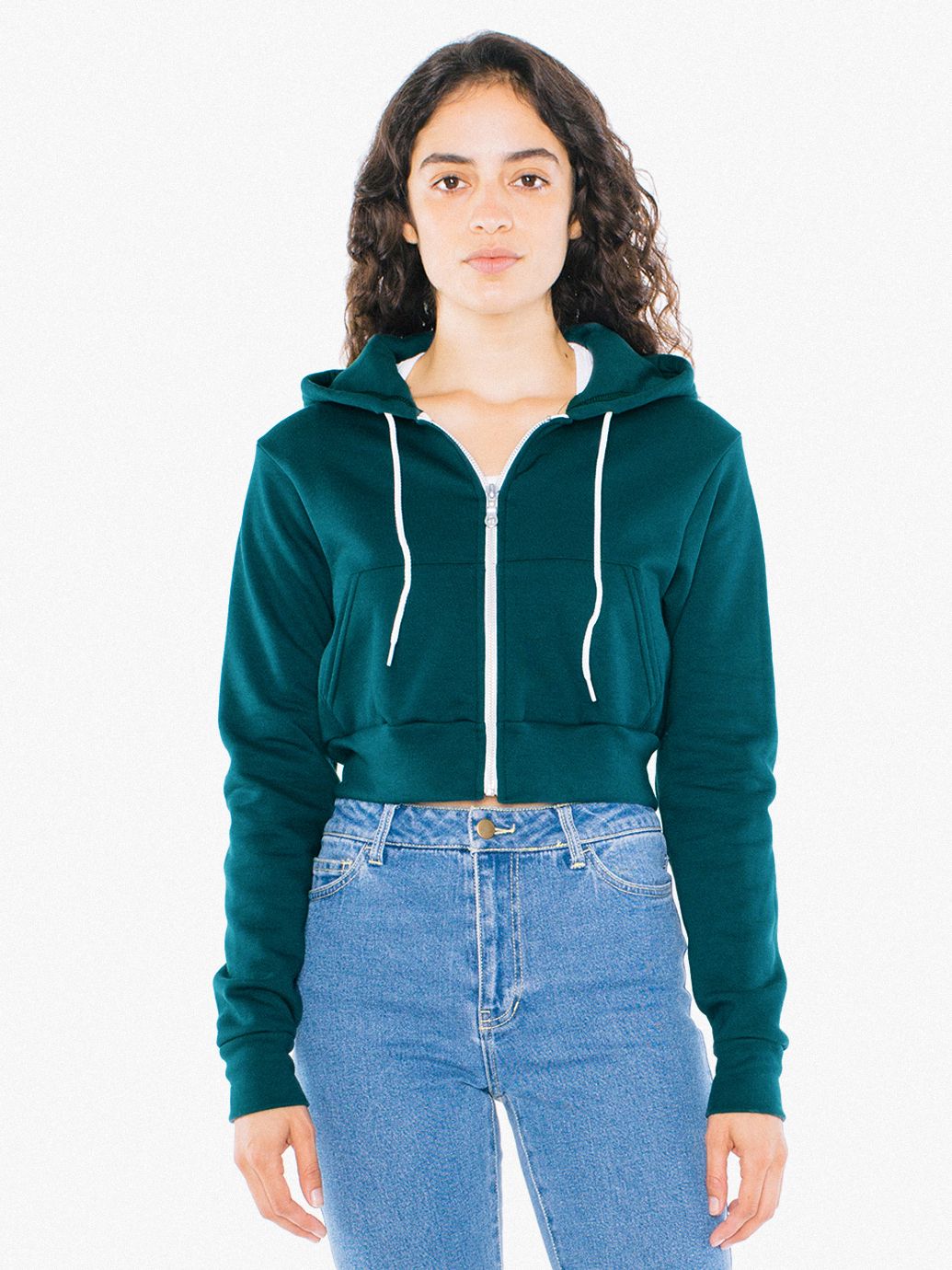 Flex Fleece Cropped Zip Hoodie American Apparel