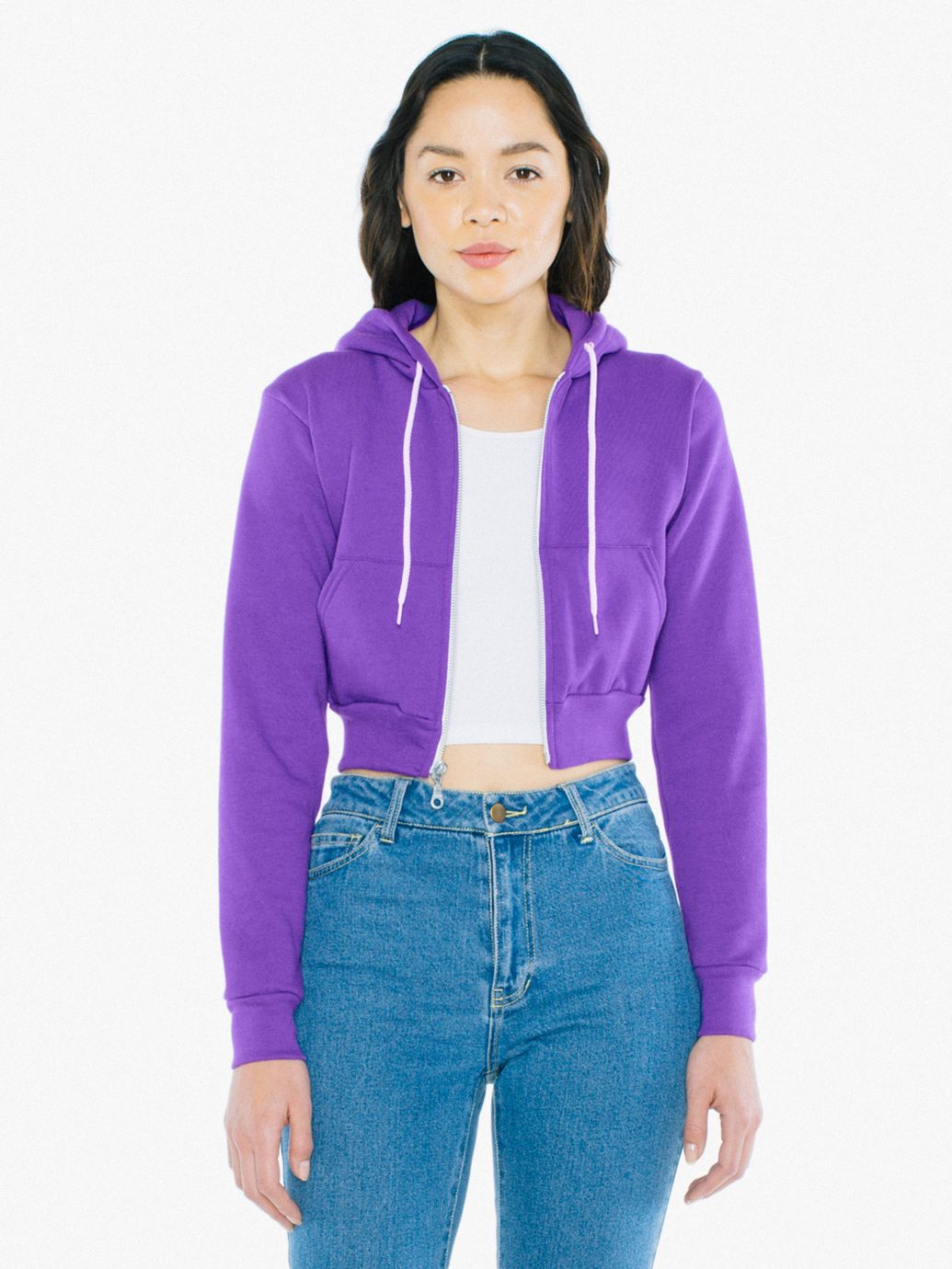 cropped zip hoodie and jogger set