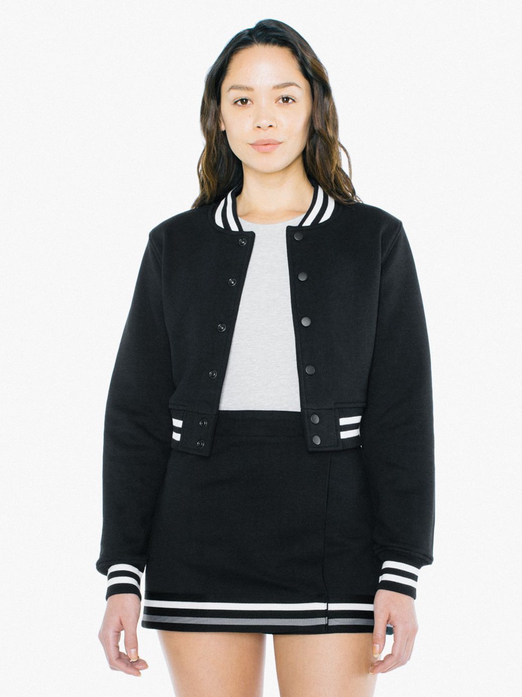 American Apparel Mens Heavy Terry Club Jacket Varsity Jacket Clothing