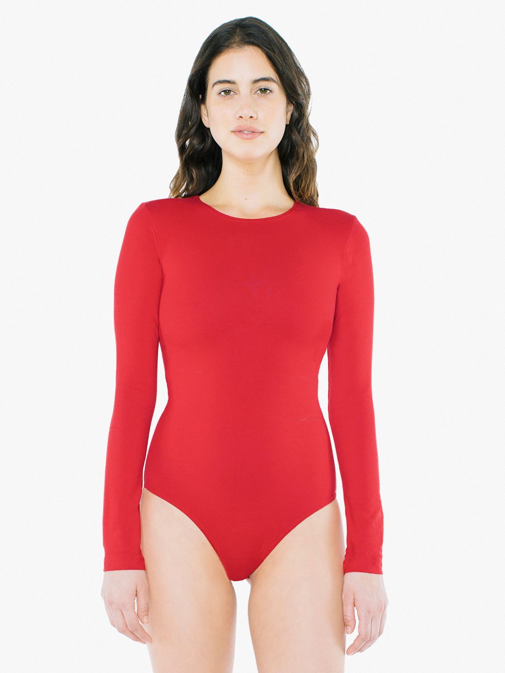 Cotton Spandex Long Sleeve Bodysuit American Apparel