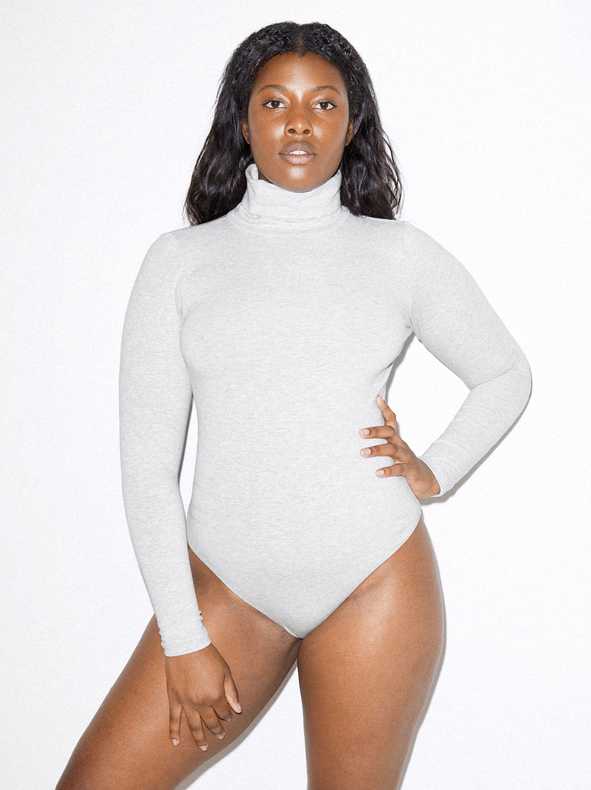 Cotton Spandex Turtleneck Bodysuit | American Apparel