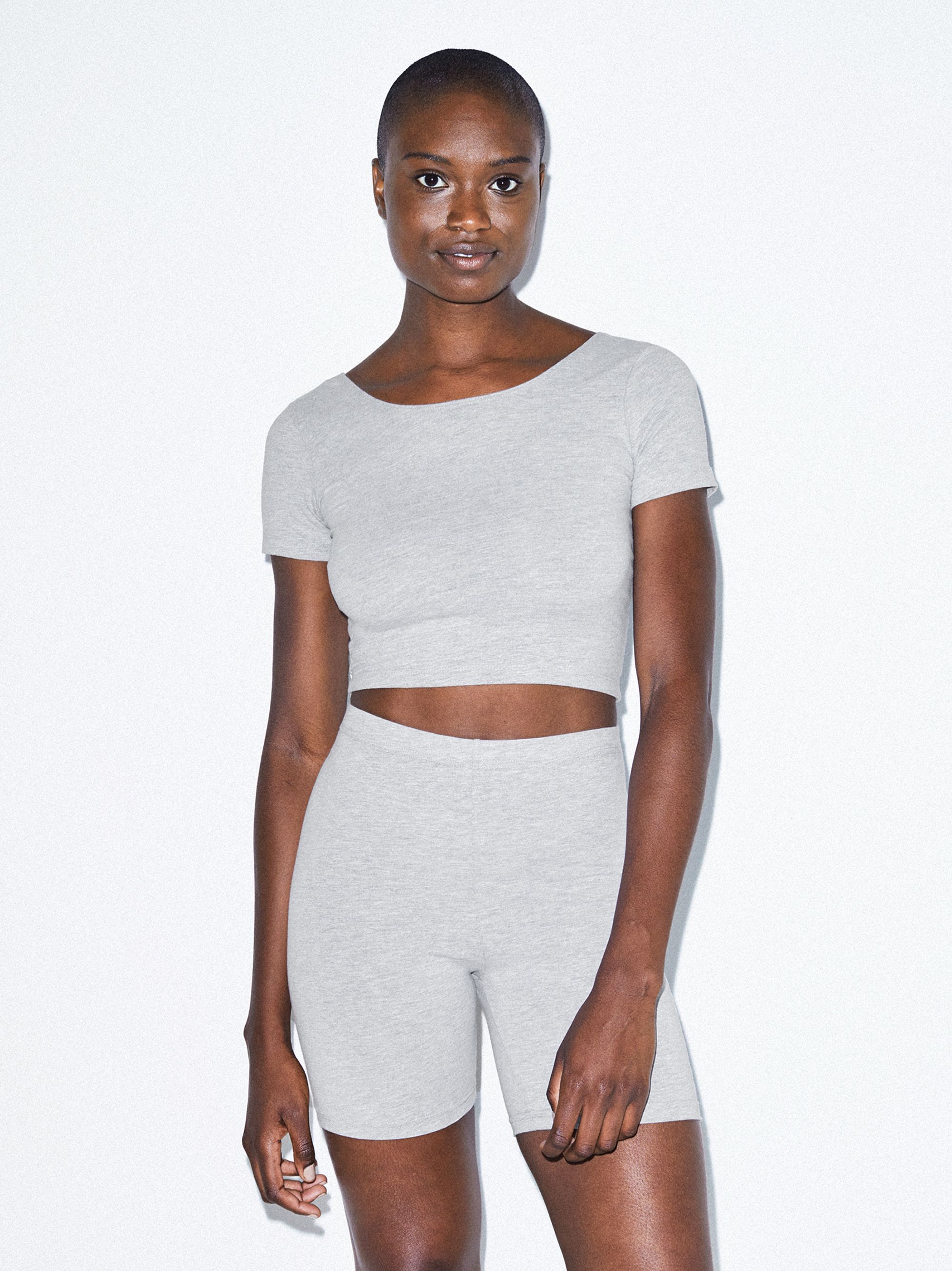 Cotton Spandex Jersey Crop TShirt American Apparel