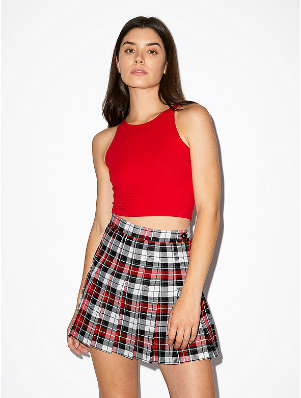Plaid Tennis Skirt | American Apparel
