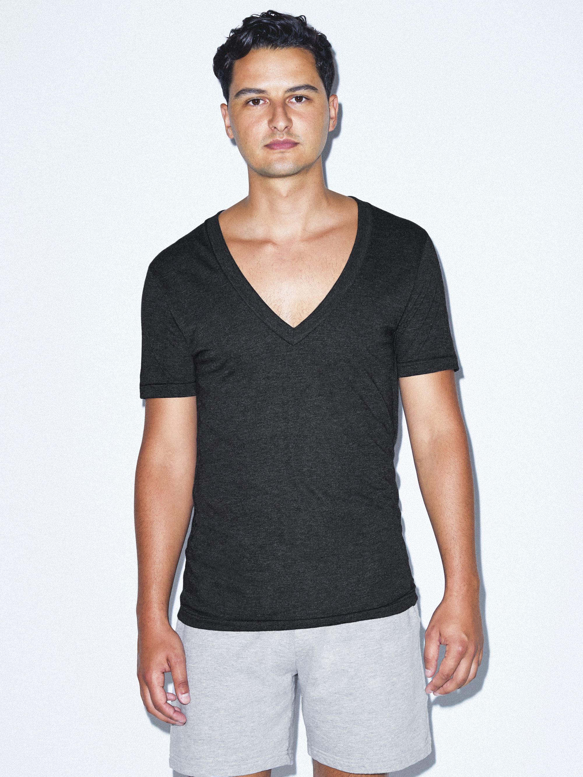TriBlend Deep VNeck TShirt American Apparel