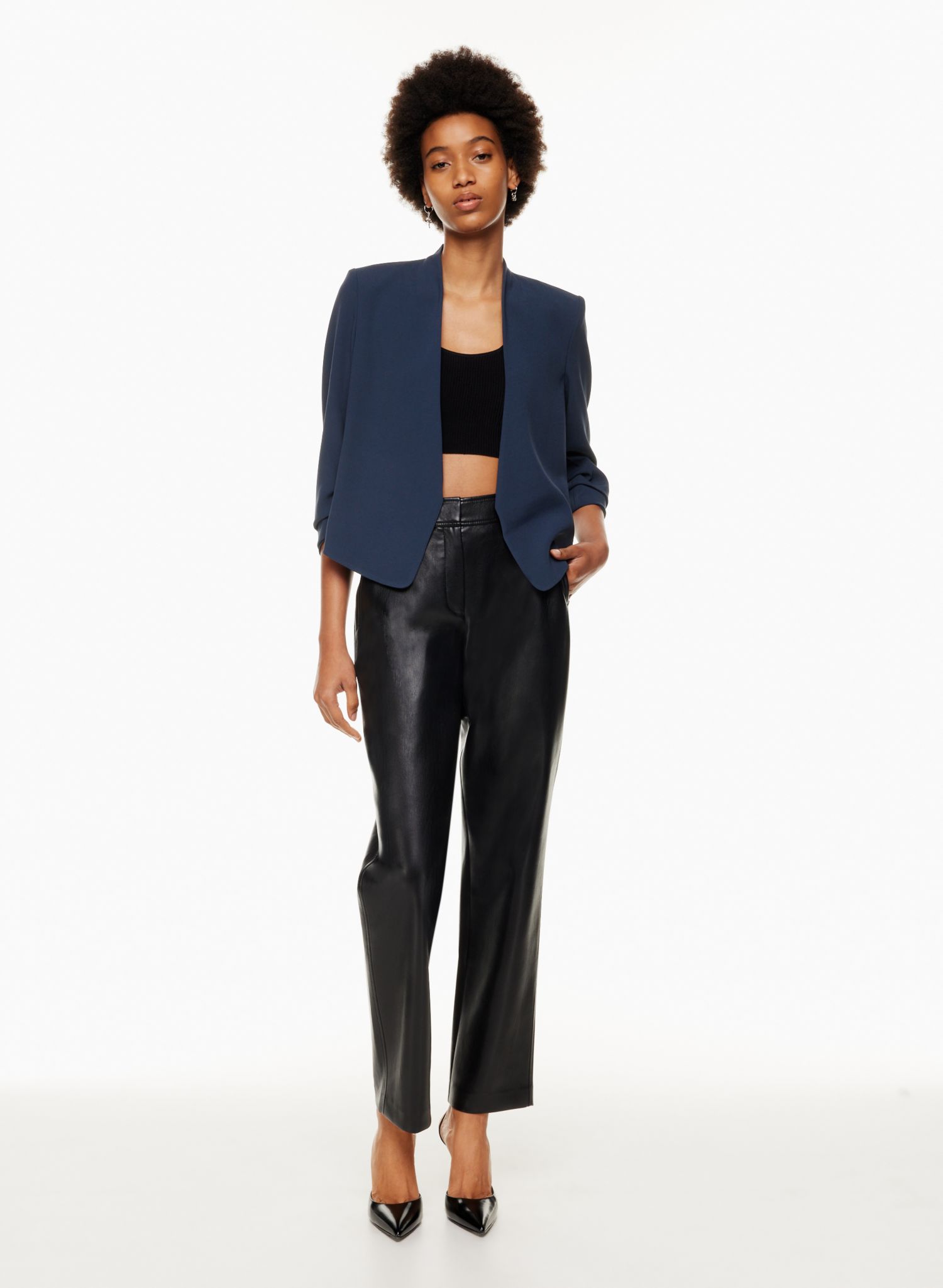 green artizia cropped blazer (similar)