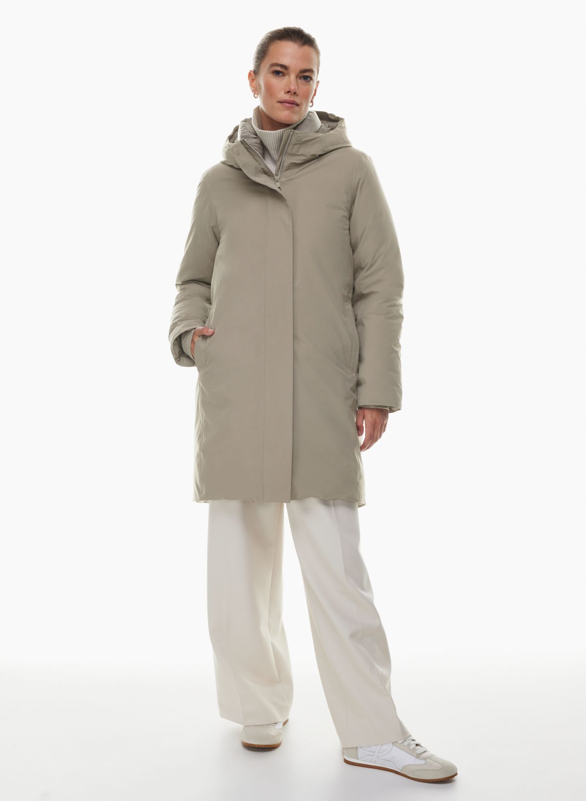 The Group by Babaton Women's Explore Parka Jacket in Matte Pearl Size Large