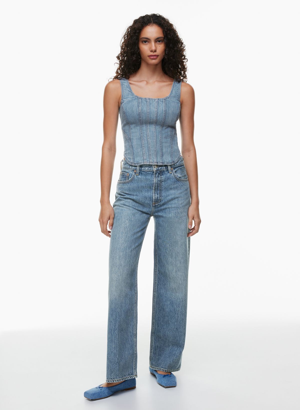 Denim Forum THE NIKKI DENIM BUSTIER | Aritzia CA