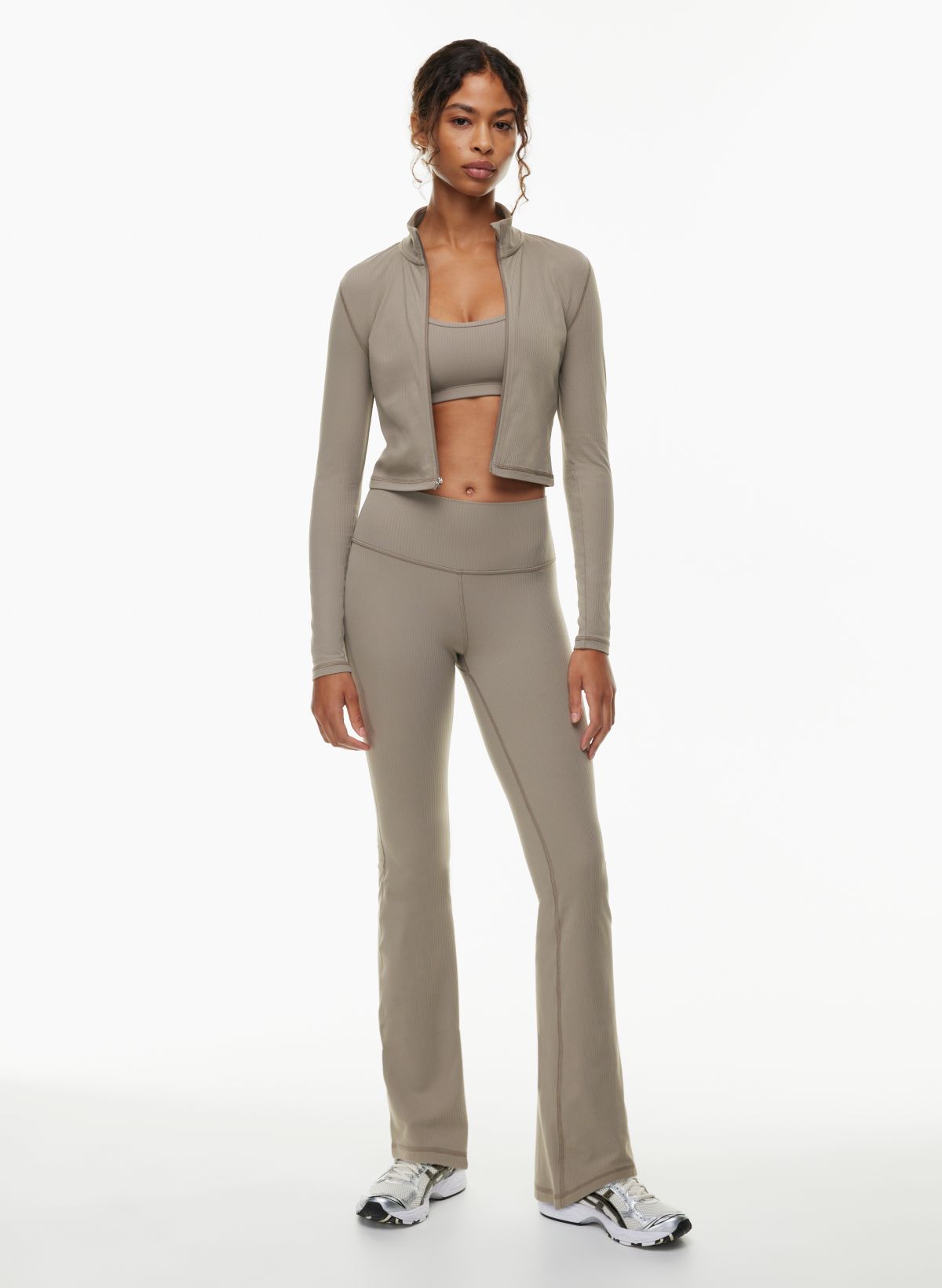 TnAction TNABUTTER™ RIB LIMIT ZIP LONGSLEEVE | Aritzia US