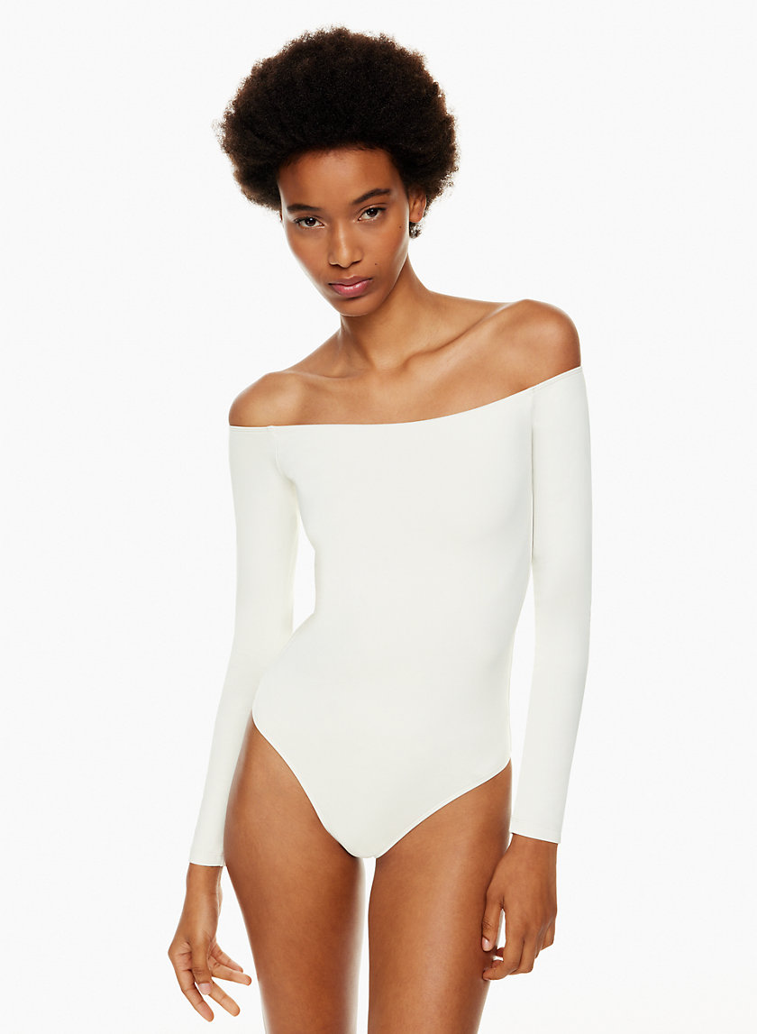 Babaton CONTOUR SHOULDER PAD V-NECK BODYSUIT | Aritzia US